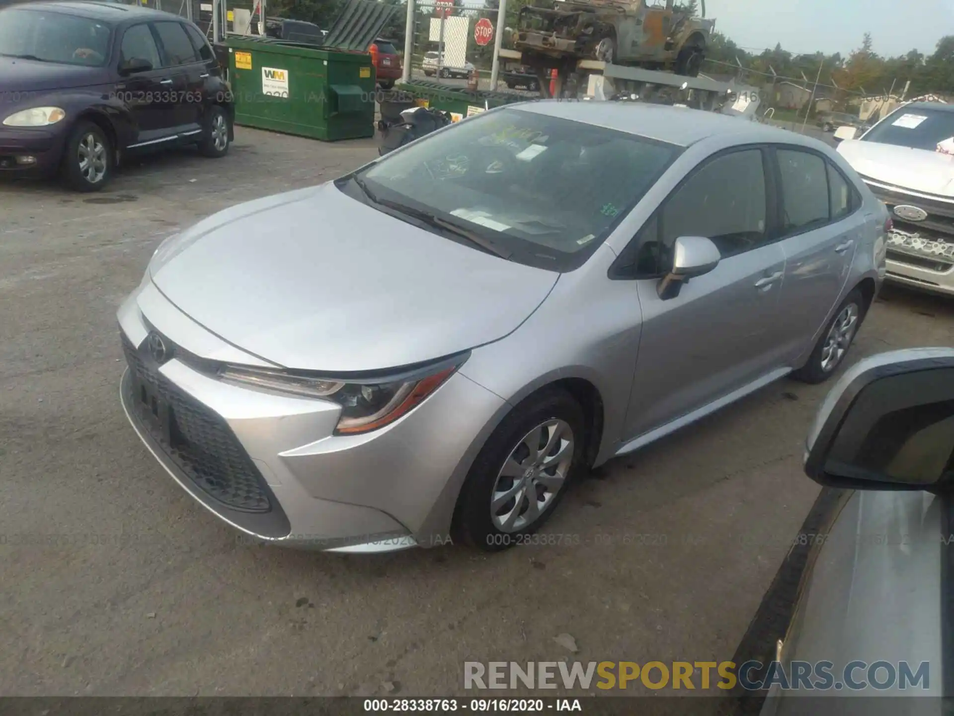 2 Photograph of a damaged car JTDEPRAE9LJ025901 TOYOTA COROLLA 2020