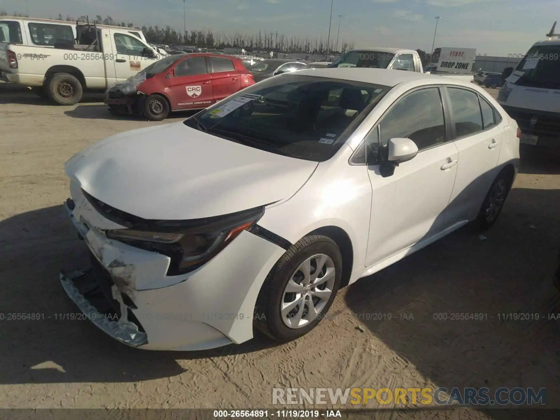 2 Photograph of a damaged car JTDEPRAE9LJ026319 TOYOTA COROLLA 2020