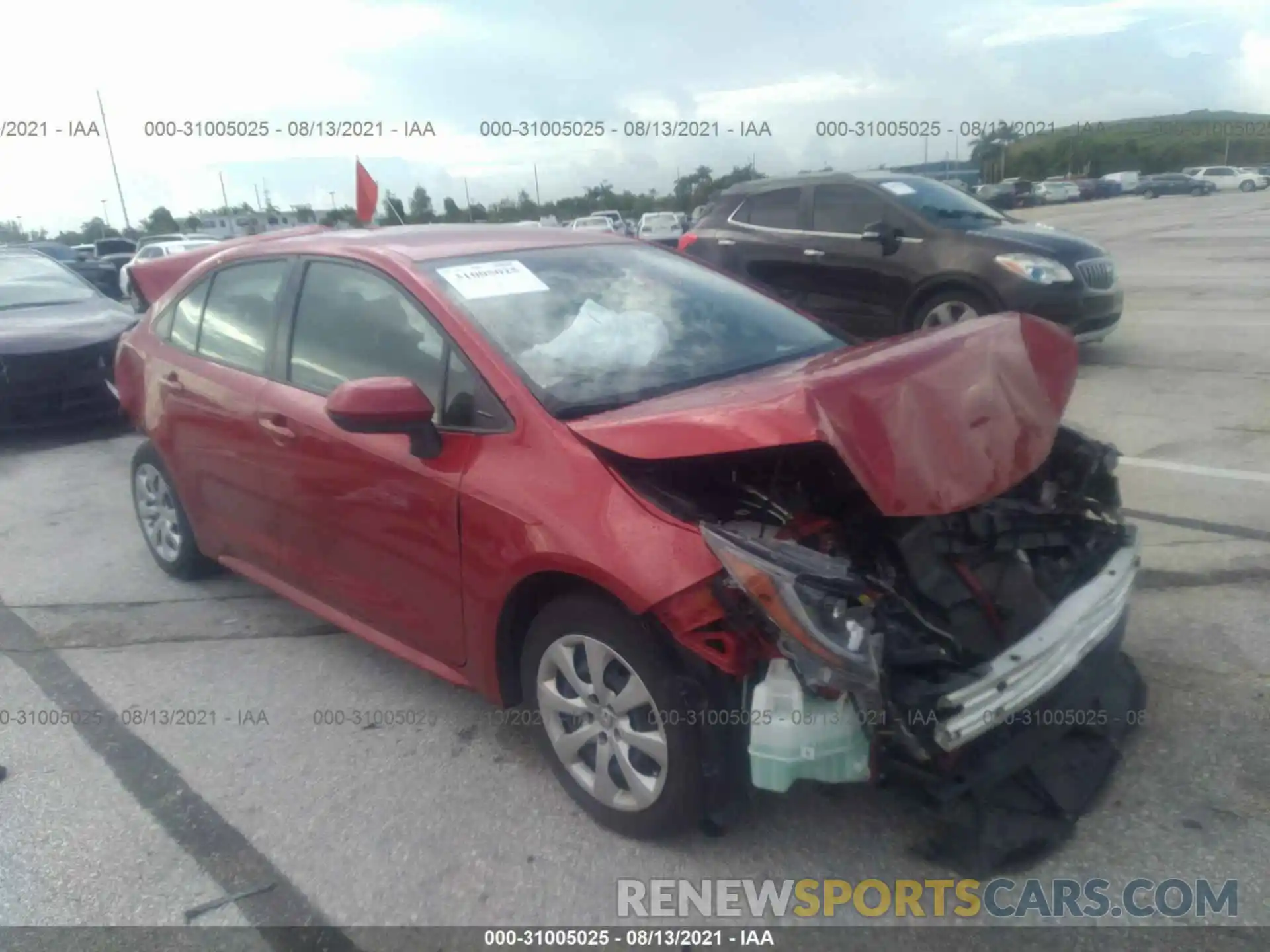 1 Photograph of a damaged car JTDEPRAE9LJ026322 TOYOTA COROLLA 2020