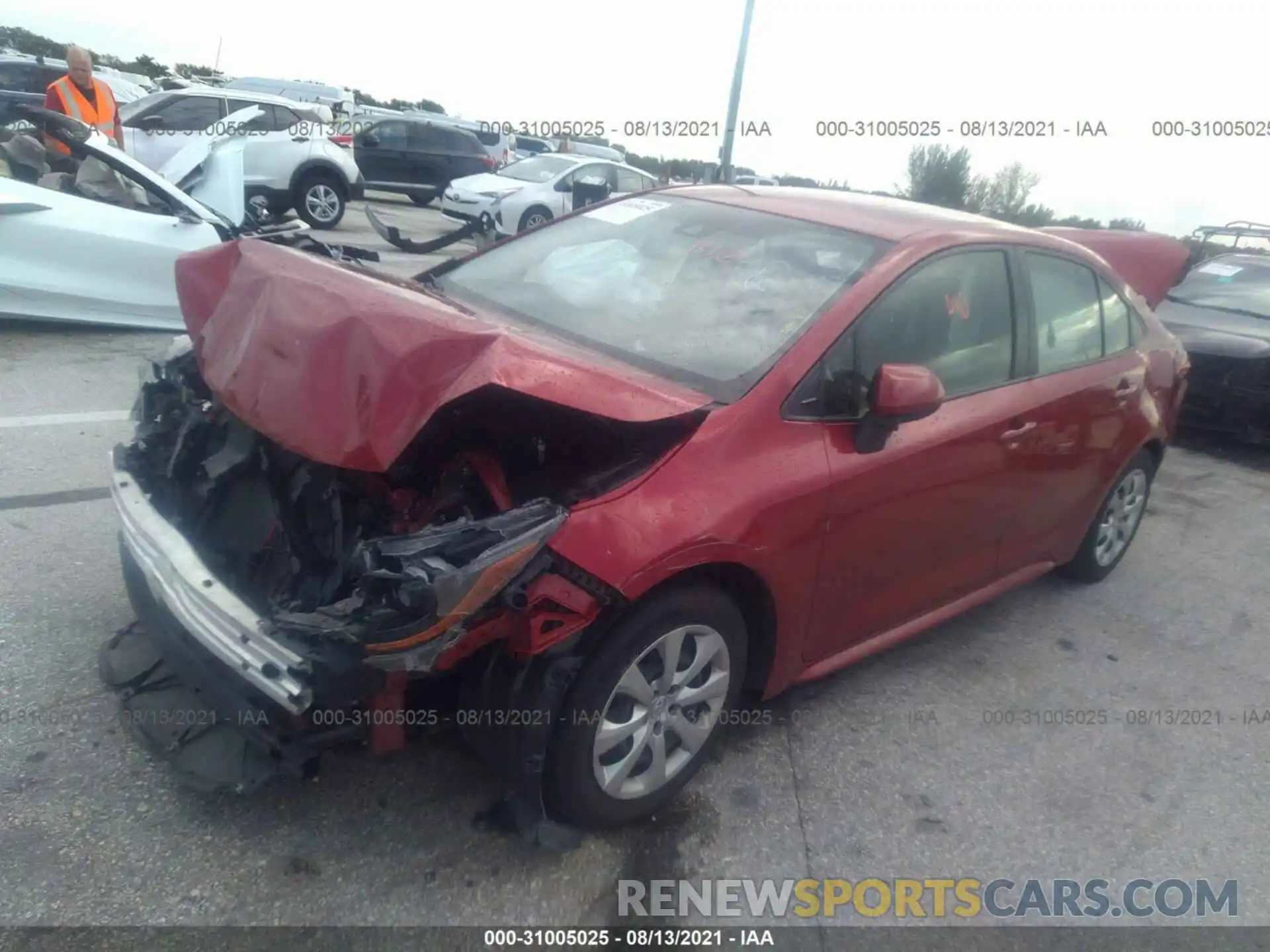 2 Photograph of a damaged car JTDEPRAE9LJ026322 TOYOTA COROLLA 2020