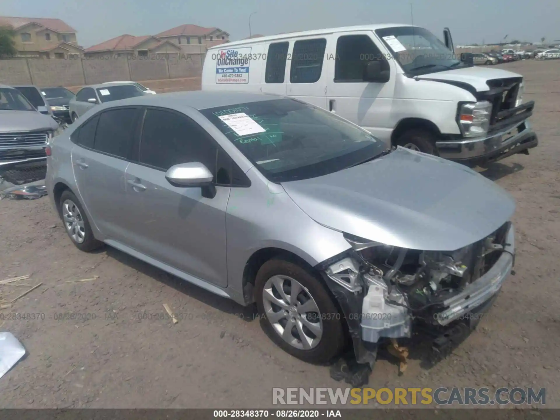 1 Photograph of a damaged car JTDEPRAE9LJ026935 TOYOTA COROLLA 2020