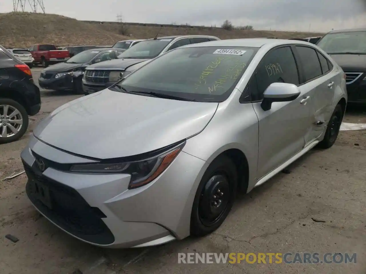 2 Photograph of a damaged car JTDEPRAE9LJ028362 TOYOTA COROLLA 2020