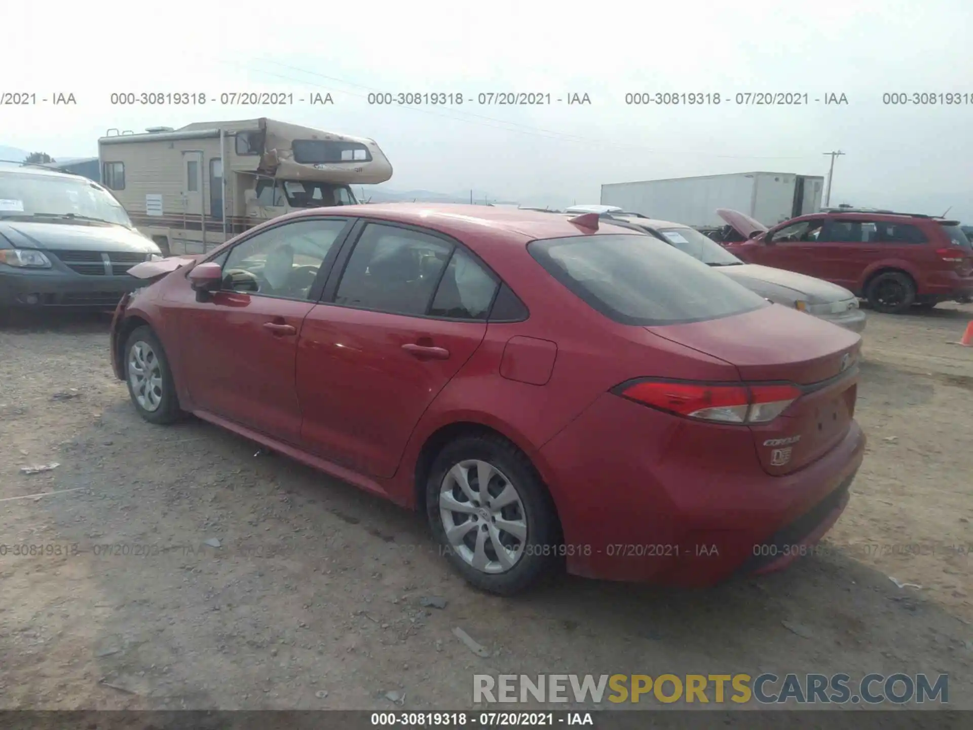 3 Photograph of a damaged car JTDEPRAE9LJ028619 TOYOTA COROLLA 2020