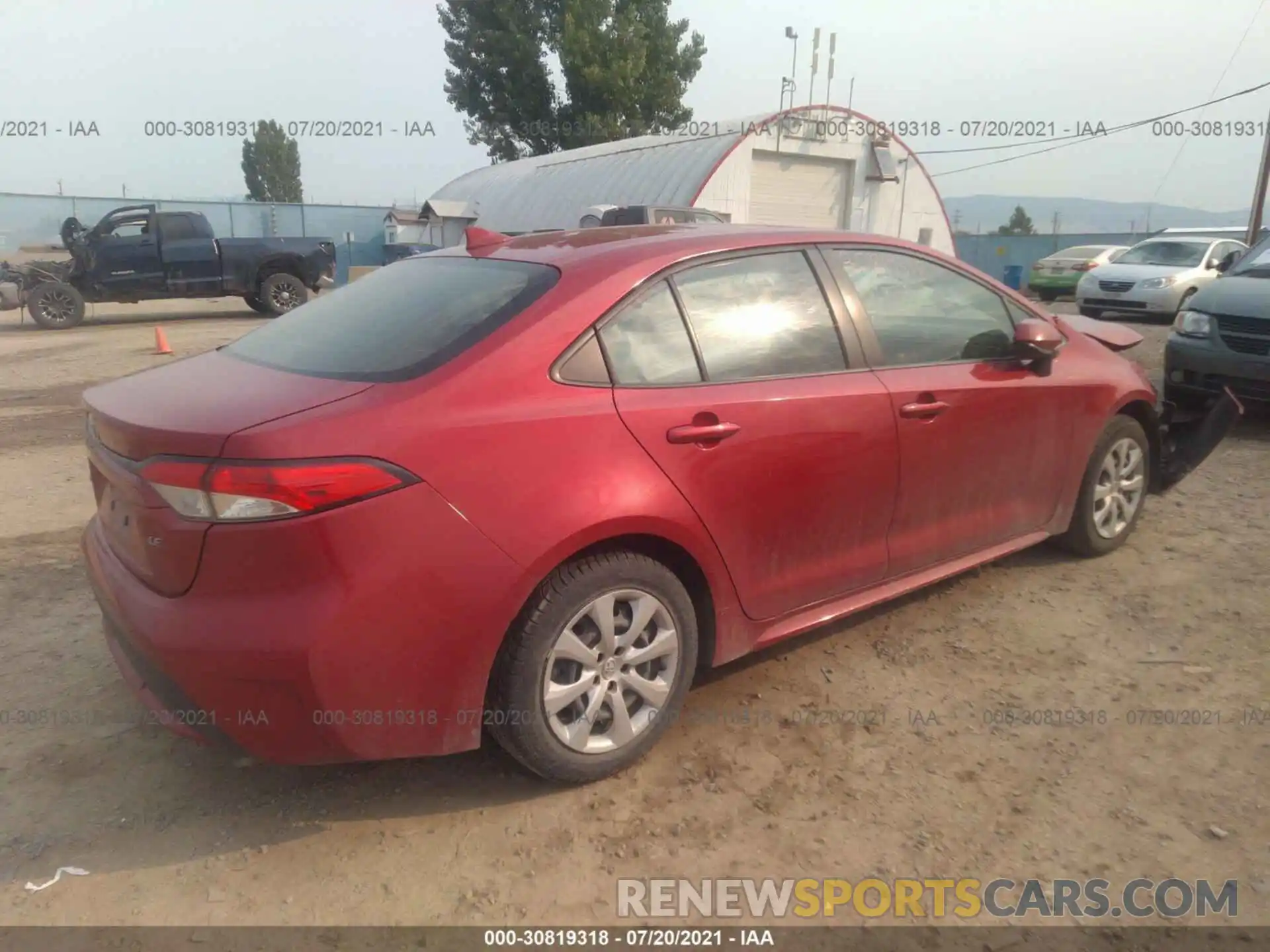 4 Photograph of a damaged car JTDEPRAE9LJ028619 TOYOTA COROLLA 2020