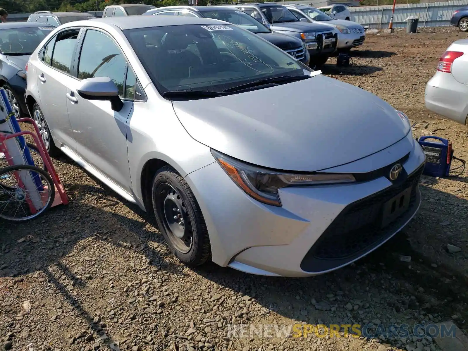 1 Photograph of a damaged car JTDEPRAE9LJ028653 TOYOTA COROLLA 2020