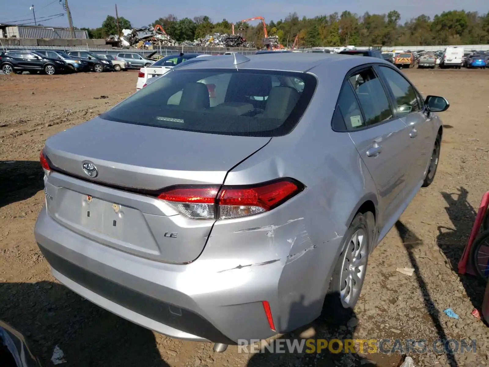 4 Photograph of a damaged car JTDEPRAE9LJ028653 TOYOTA COROLLA 2020