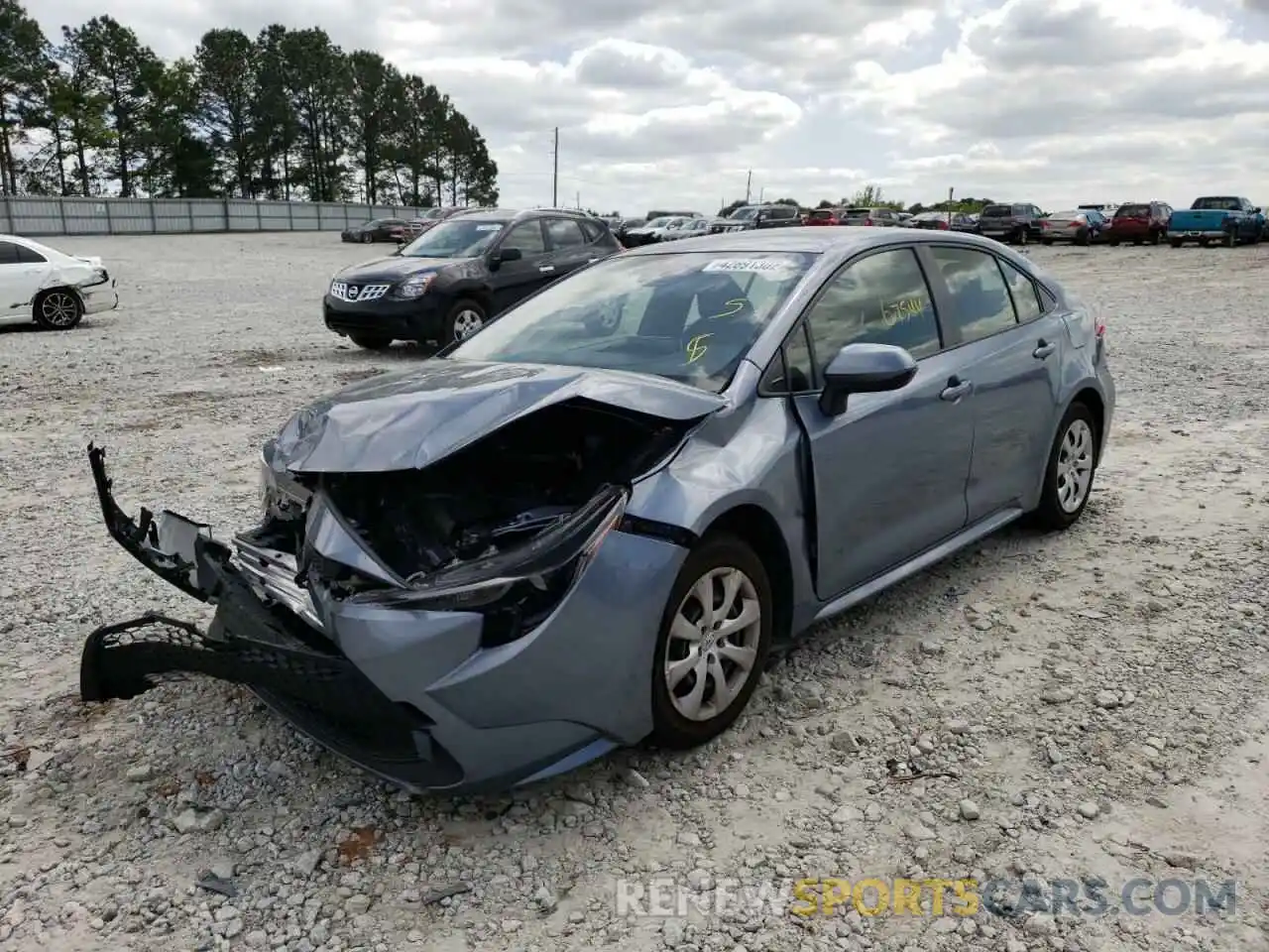 2 Photograph of a damaged car JTDEPRAE9LJ028703 TOYOTA COROLLA 2020