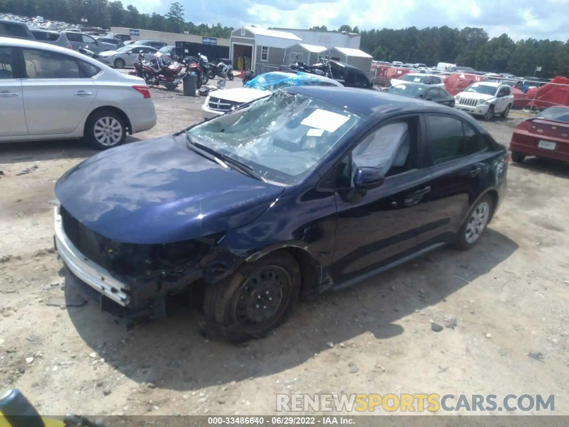 2 Photograph of a damaged car JTDEPRAE9LJ029396 TOYOTA COROLLA 2020