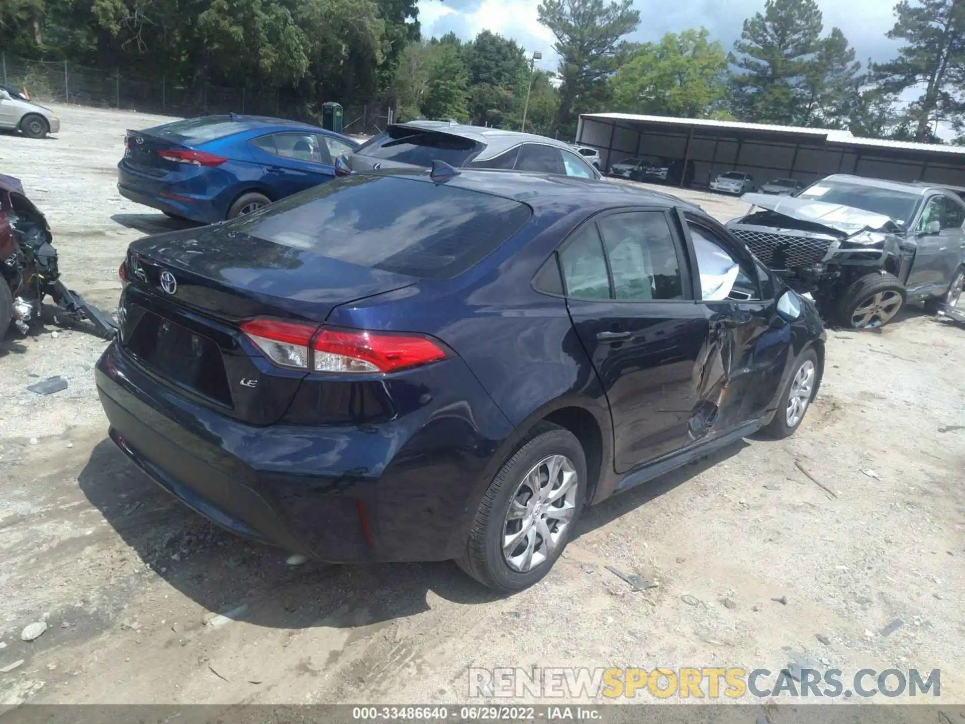 4 Photograph of a damaged car JTDEPRAE9LJ029396 TOYOTA COROLLA 2020