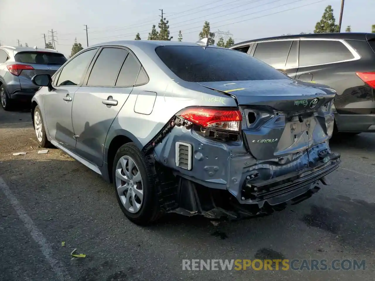 2 Photograph of a damaged car JTDEPRAE9LJ029589 TOYOTA COROLLA 2020