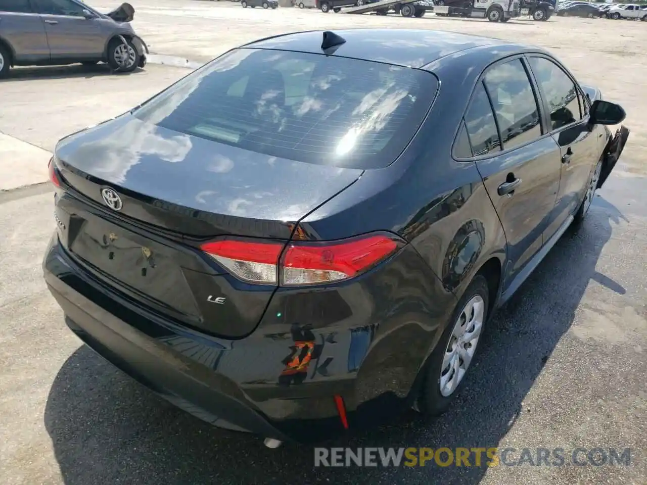 4 Photograph of a damaged car JTDEPRAE9LJ029771 TOYOTA COROLLA 2020