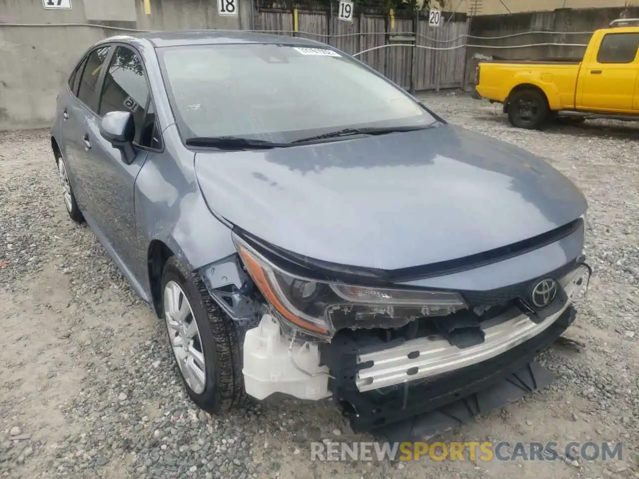 1 Photograph of a damaged car JTDEPRAE9LJ031116 TOYOTA COROLLA 2020