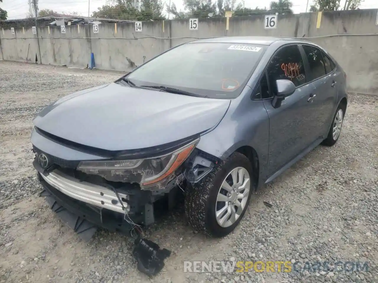 2 Photograph of a damaged car JTDEPRAE9LJ031116 TOYOTA COROLLA 2020