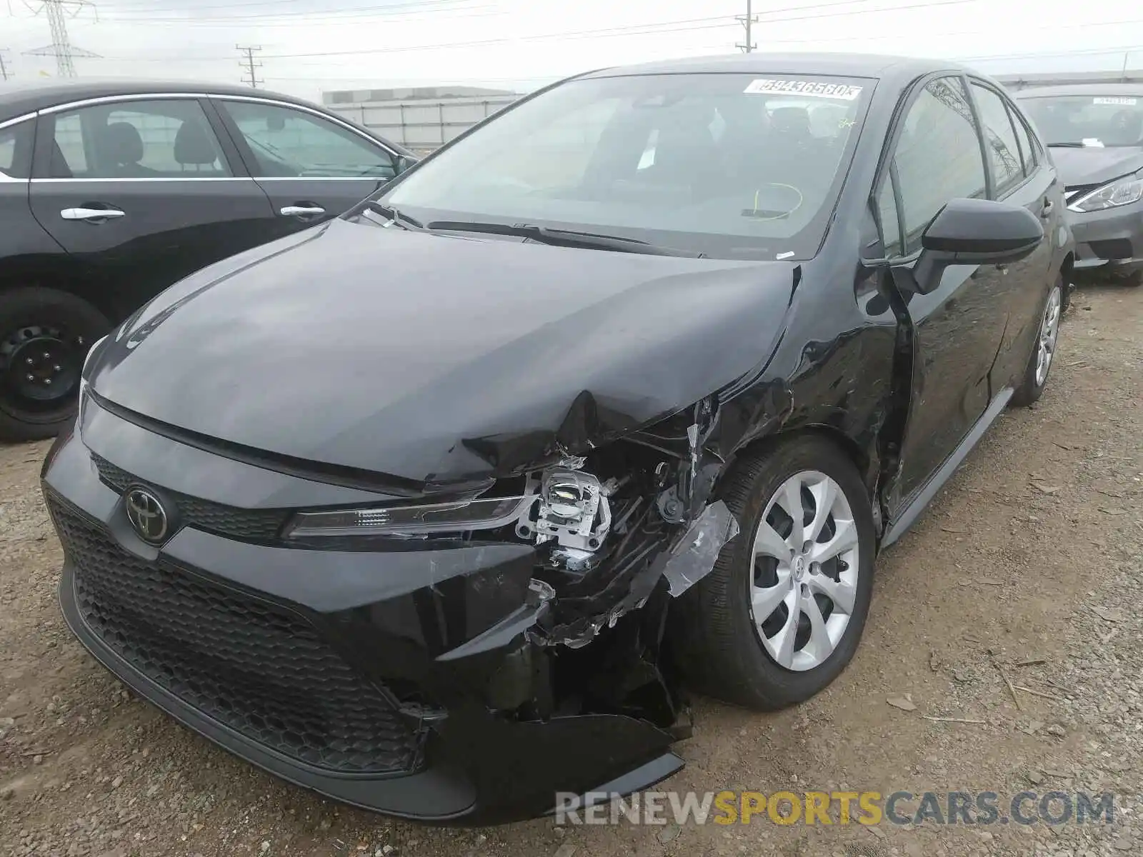 2 Photograph of a damaged car JTDEPRAE9LJ031357 TOYOTA COROLLA 2020