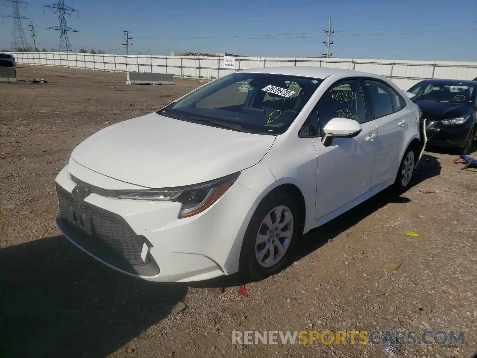 2 Photograph of a damaged car JTDEPRAE9LJ031472 TOYOTA COROLLA 2020