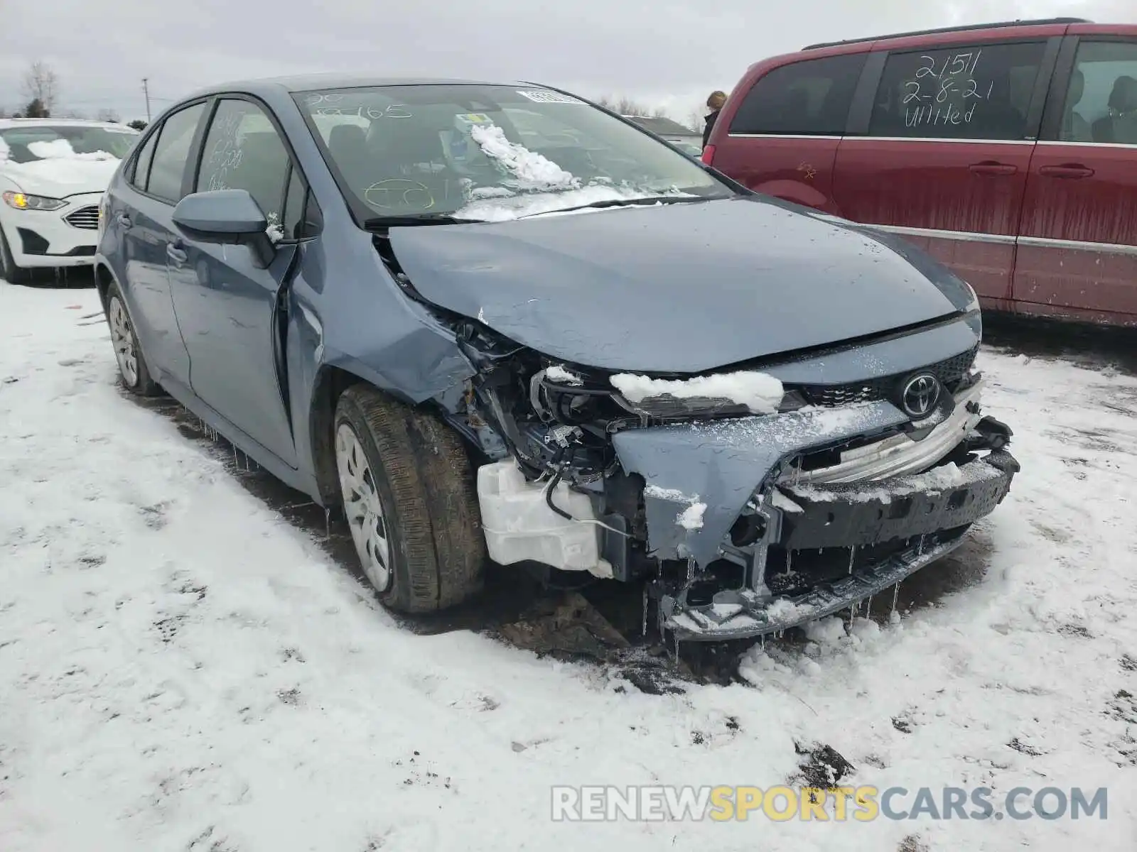 1 Photograph of a damaged car JTDEPRAE9LJ033285 TOYOTA COROLLA 2020