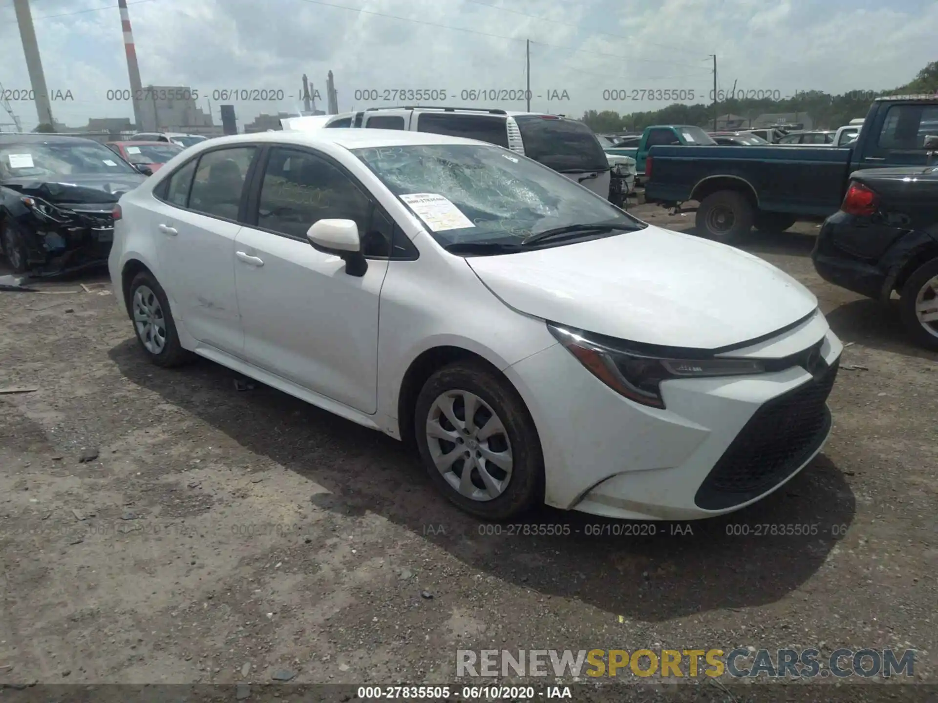 1 Photograph of a damaged car JTDEPRAE9LJ034355 TOYOTA COROLLA 2020