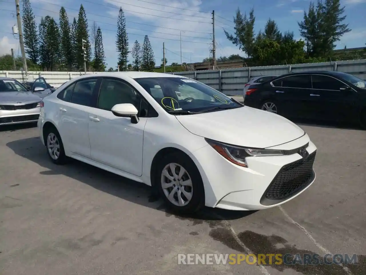 1 Photograph of a damaged car JTDEPRAE9LJ034632 TOYOTA COROLLA 2020