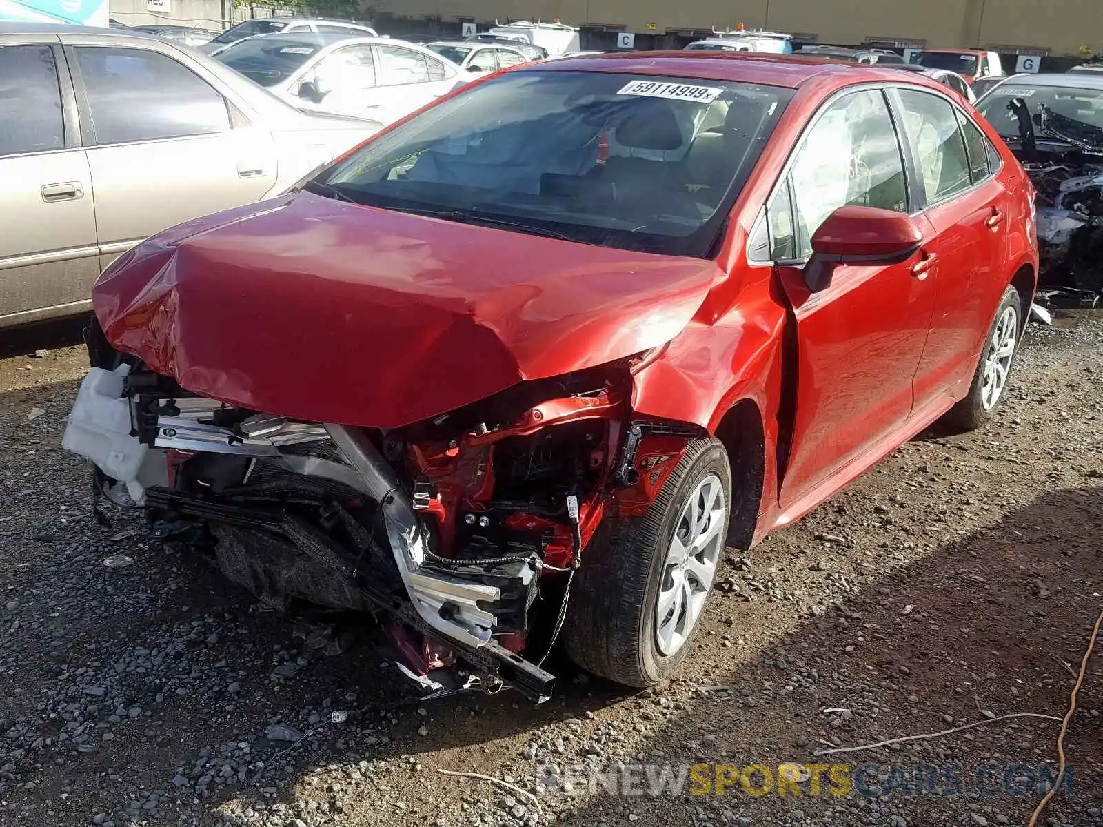 2 Photograph of a damaged car JTDEPRAE9LJ034887 TOYOTA COROLLA 2020