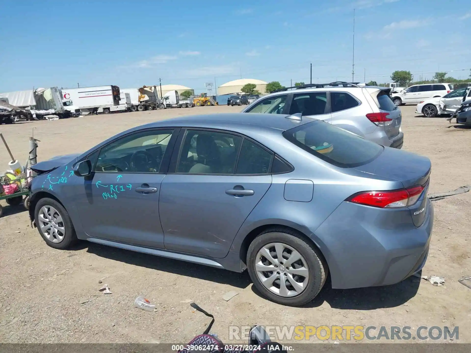 14 Photograph of a damaged car JTDEPRAE9LJ034890 TOYOTA COROLLA 2020