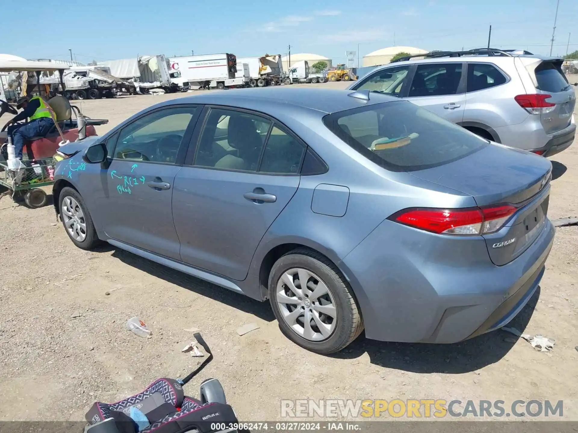 3 Photograph of a damaged car JTDEPRAE9LJ034890 TOYOTA COROLLA 2020