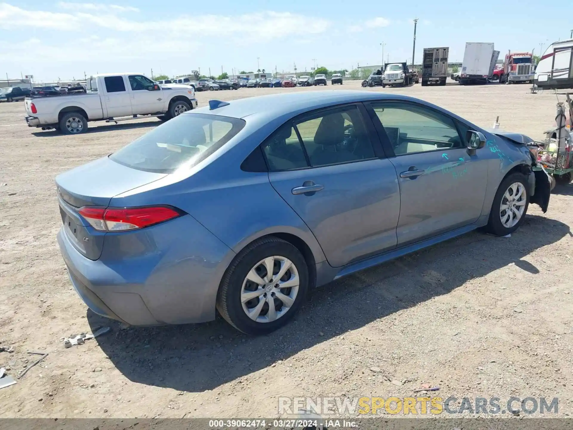 4 Photograph of a damaged car JTDEPRAE9LJ034890 TOYOTA COROLLA 2020