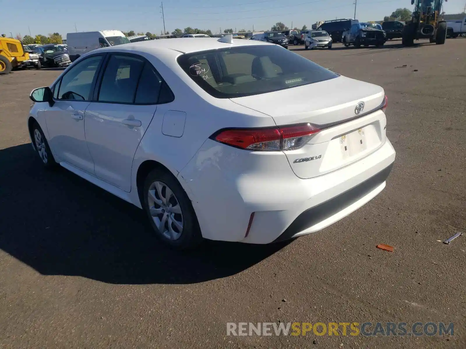 3 Photograph of a damaged car JTDEPRAE9LJ035358 TOYOTA COROLLA 2020