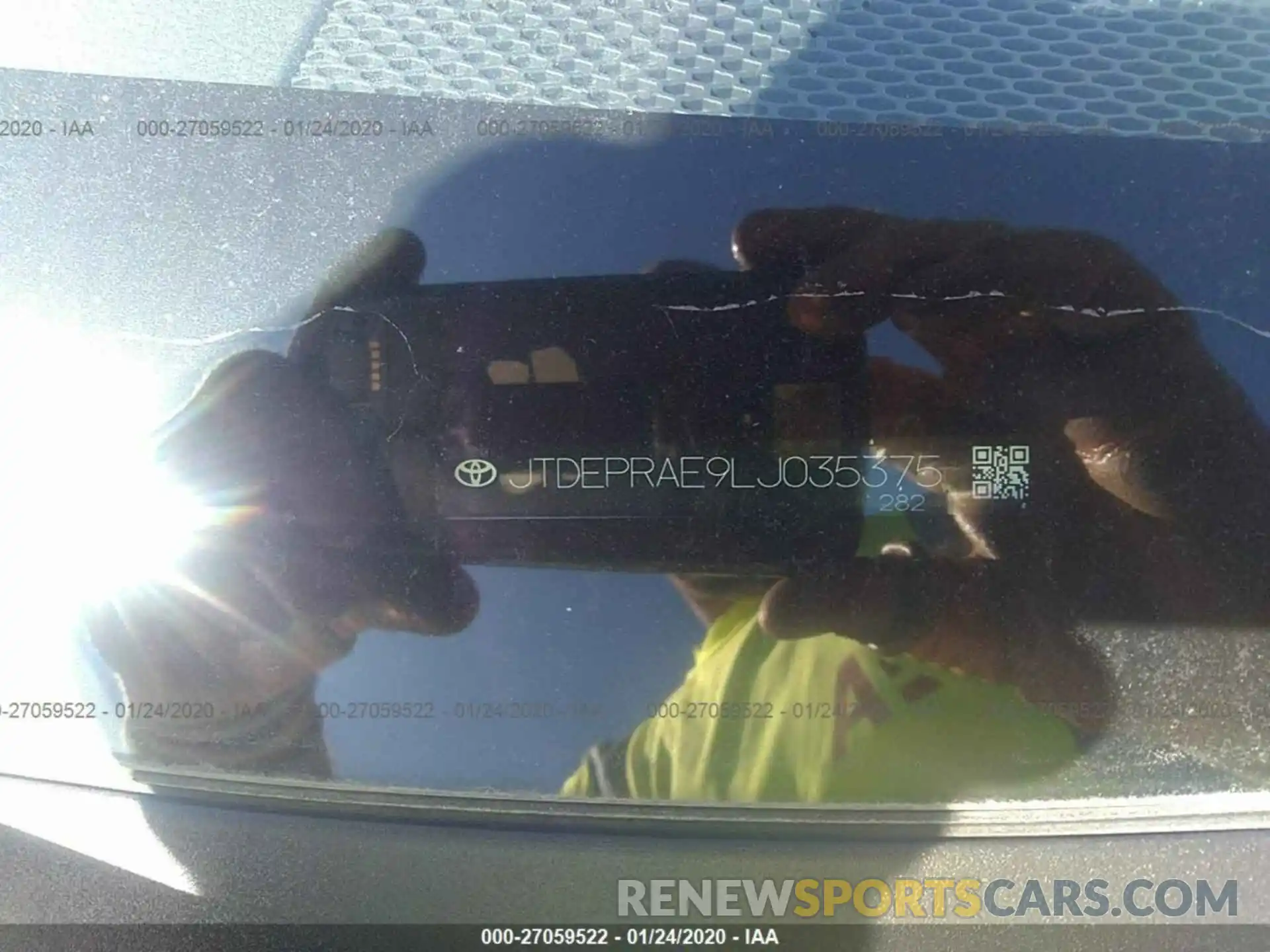 9 Photograph of a damaged car JTDEPRAE9LJ035375 TOYOTA COROLLA 2020