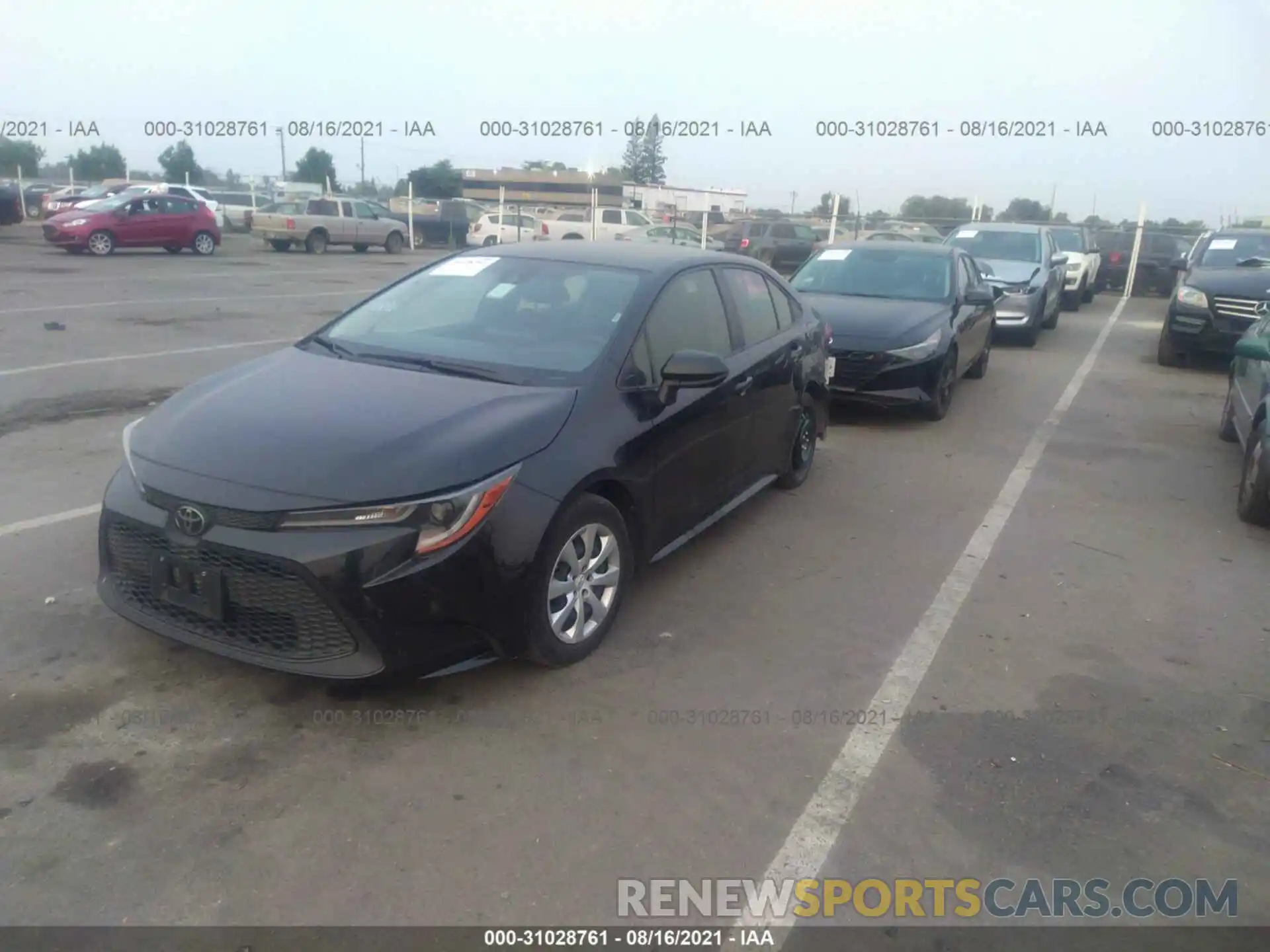 2 Photograph of a damaged car JTDEPRAE9LJ035750 TOYOTA COROLLA 2020