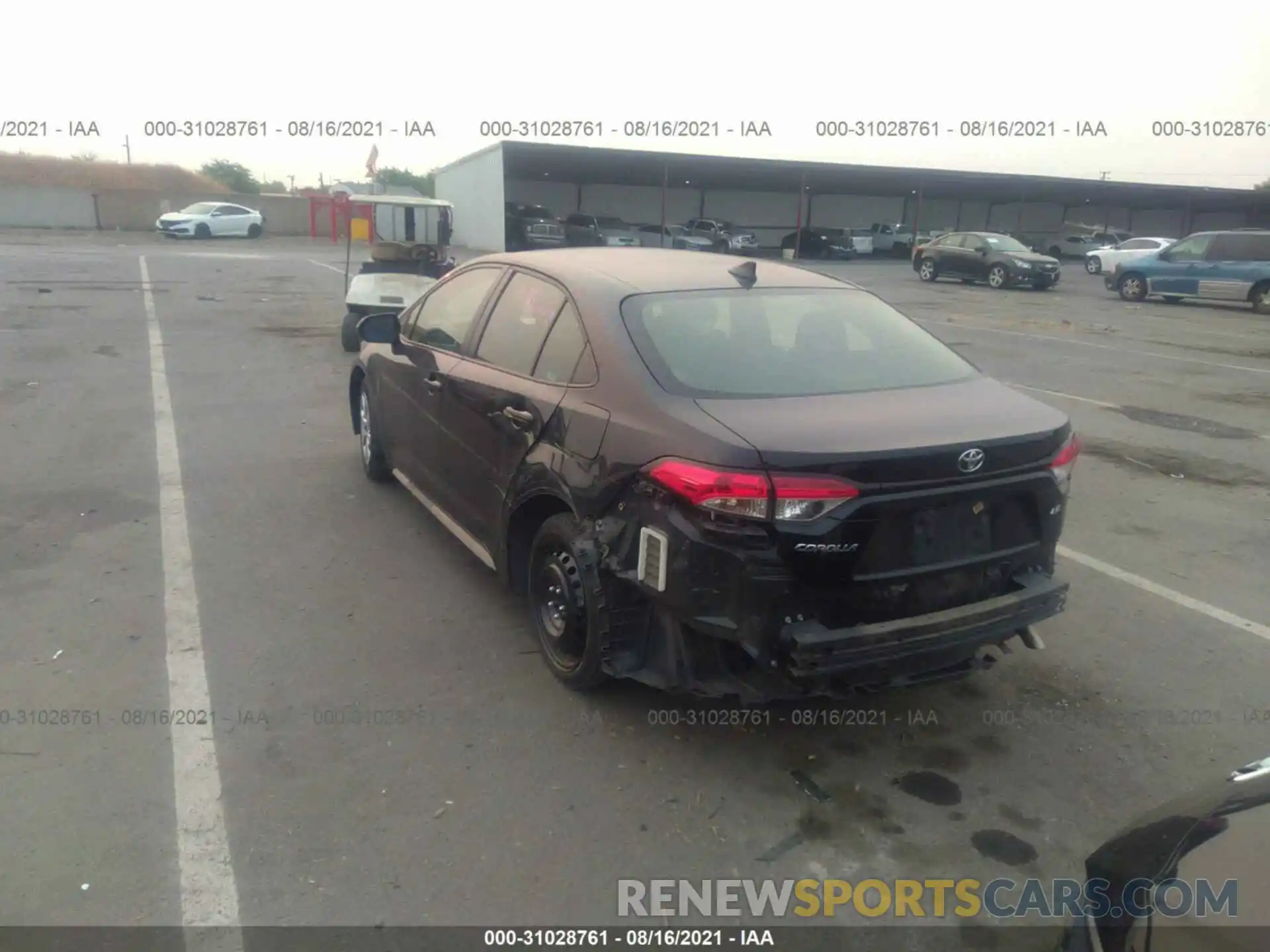 3 Photograph of a damaged car JTDEPRAE9LJ035750 TOYOTA COROLLA 2020