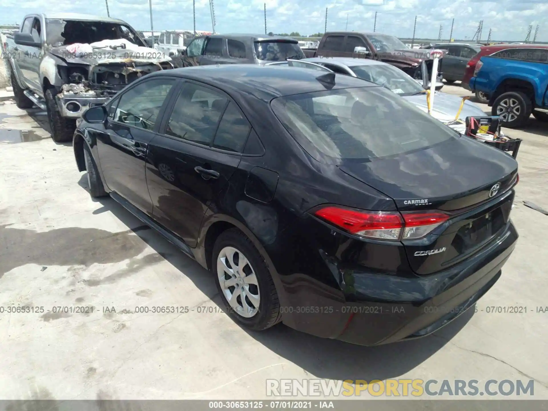 3 Photograph of a damaged car JTDEPRAE9LJ036669 TOYOTA COROLLA 2020