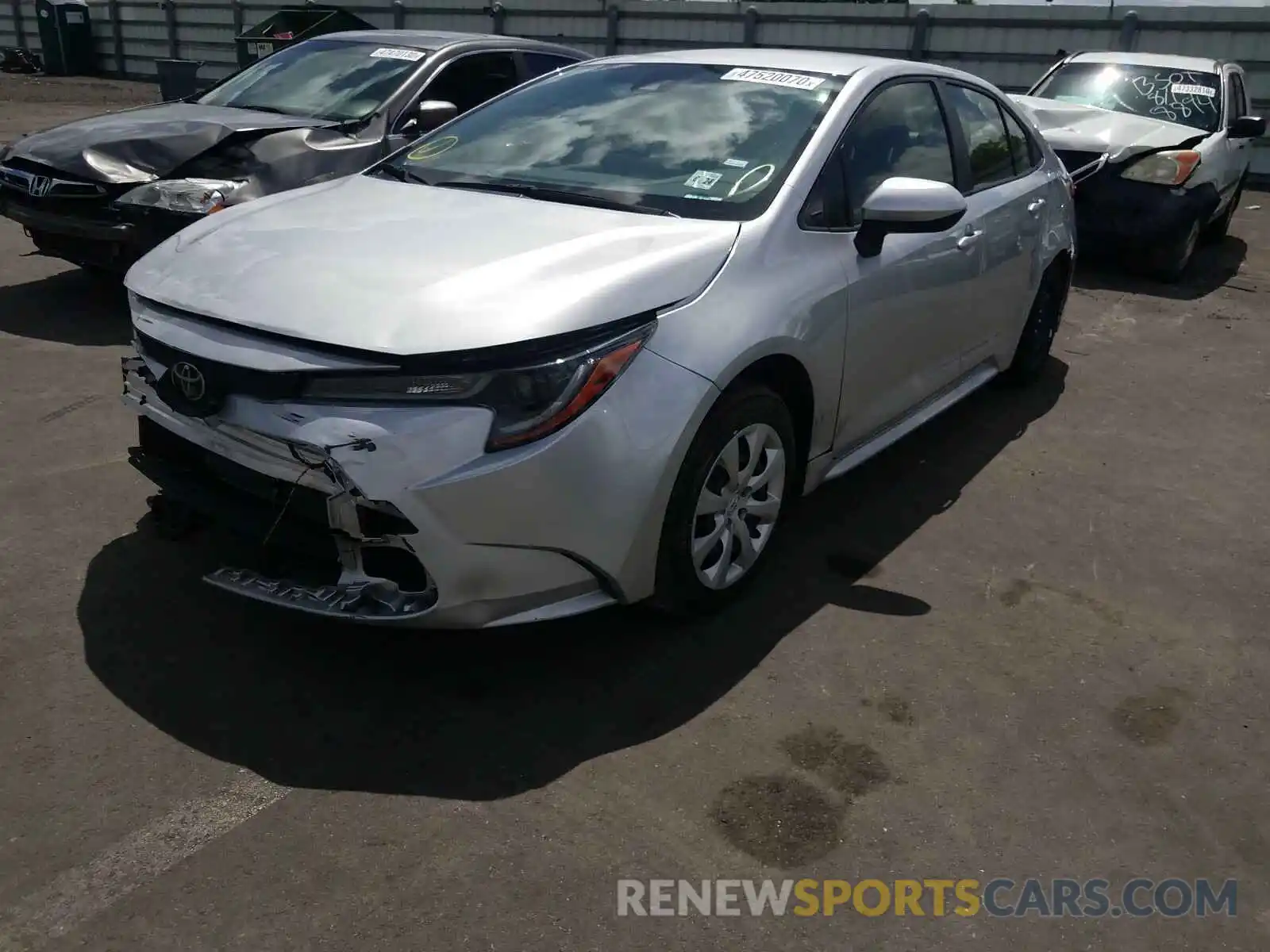 2 Photograph of a damaged car JTDEPRAE9LJ036770 TOYOTA COROLLA 2020