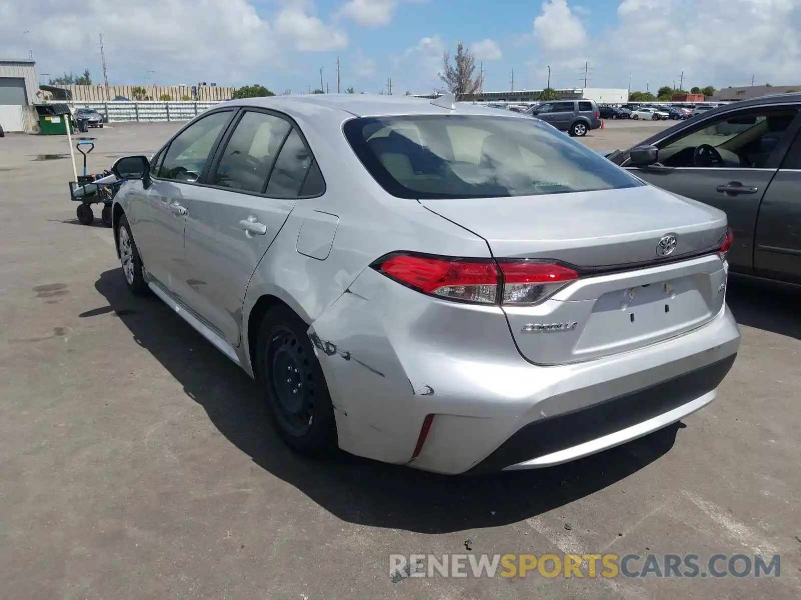 3 Photograph of a damaged car JTDEPRAE9LJ036770 TOYOTA COROLLA 2020