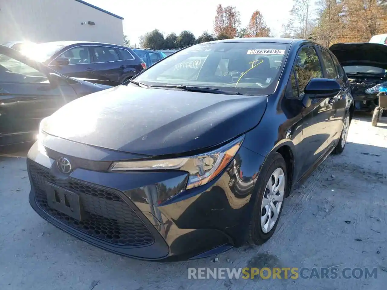 2 Photograph of a damaged car JTDEPRAE9LJ036798 TOYOTA COROLLA 2020