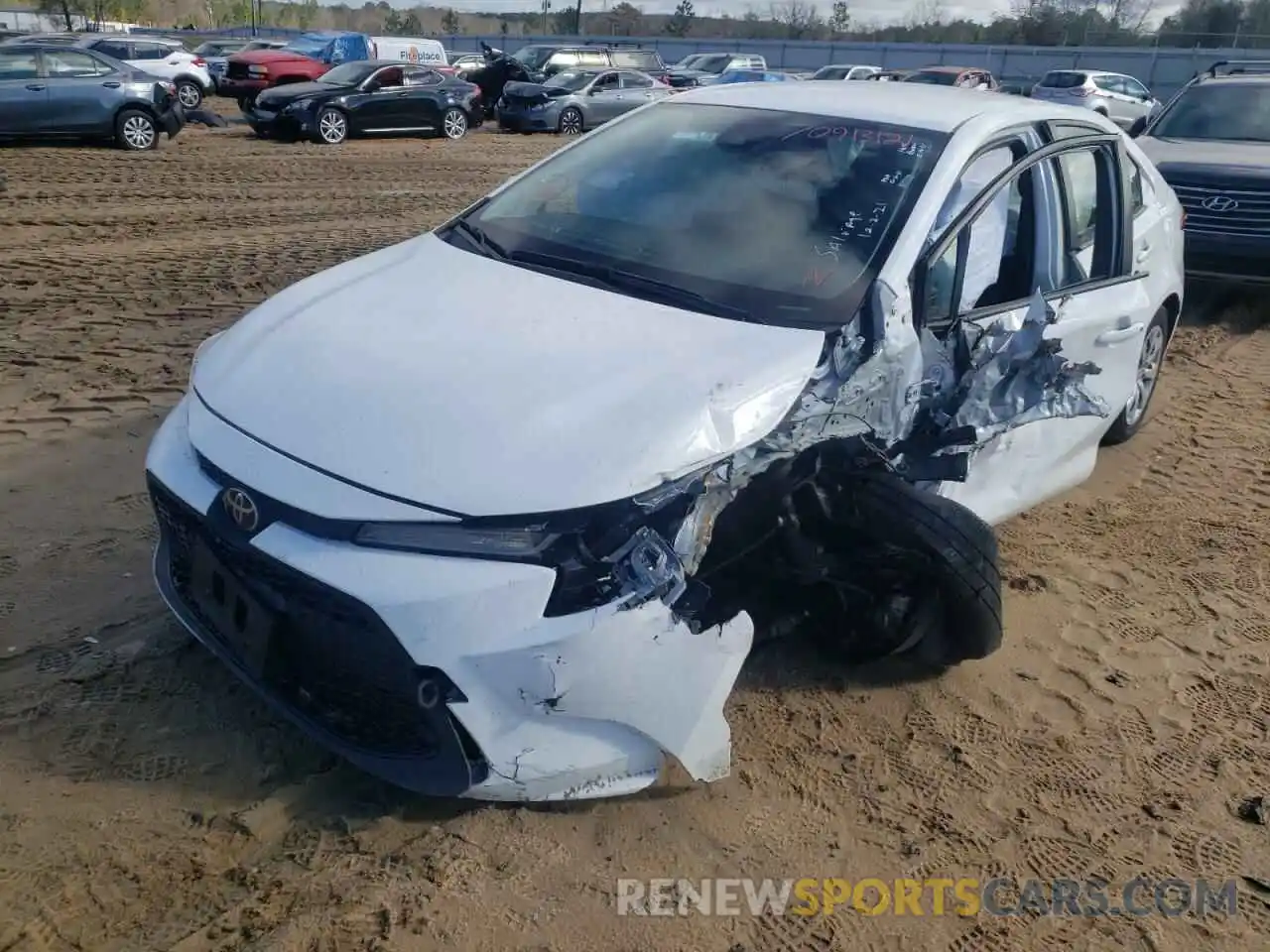 2 Photograph of a damaged car JTDEPRAE9LJ037210 TOYOTA COROLLA 2020