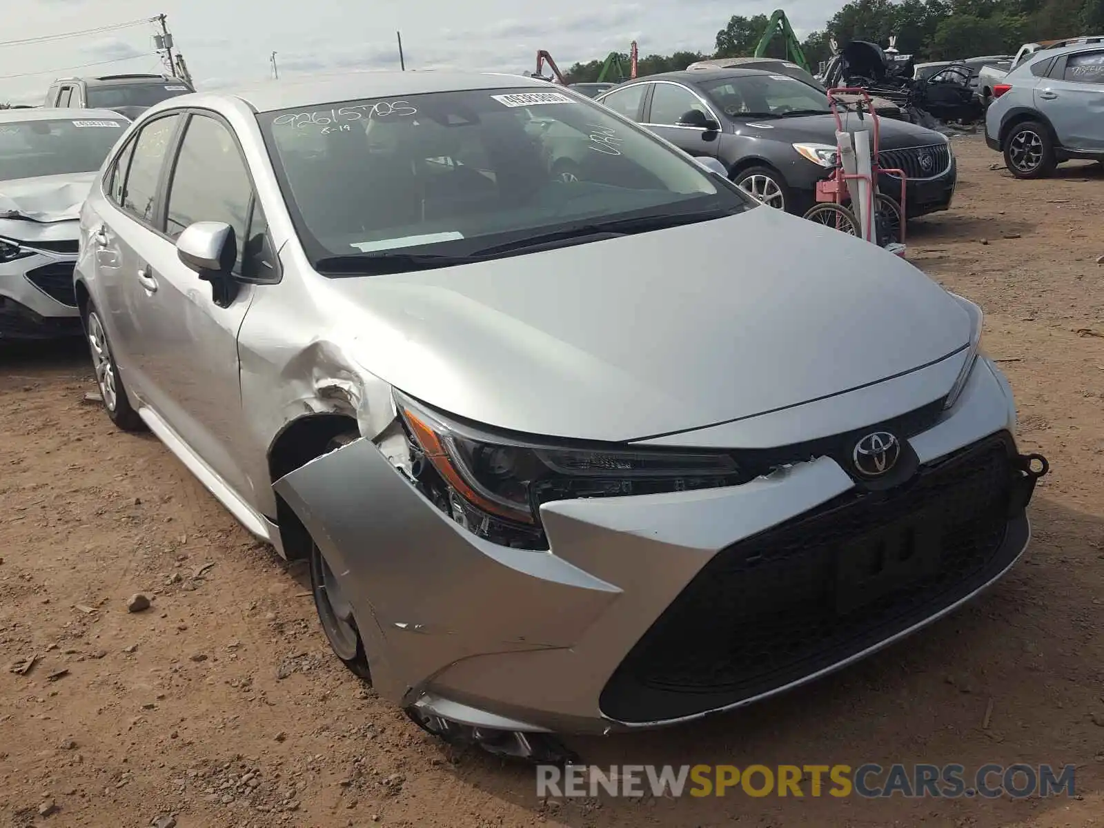 1 Photograph of a damaged car JTDEPRAE9LJ038177 TOYOTA COROLLA 2020