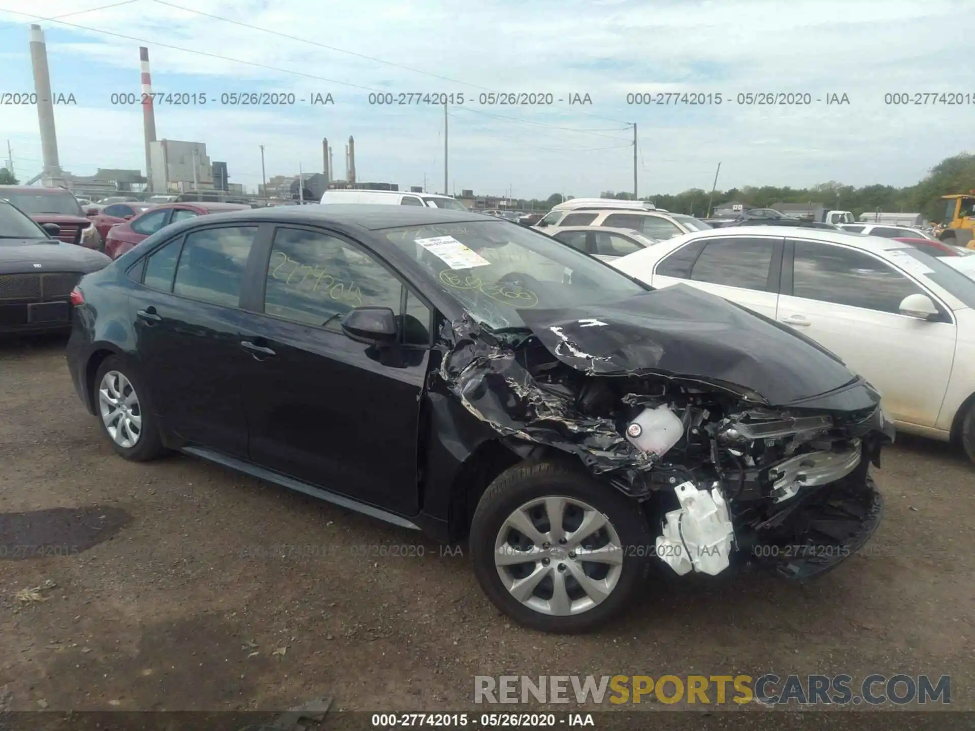 1 Photograph of a damaged car JTDEPRAE9LJ038552 TOYOTA COROLLA 2020