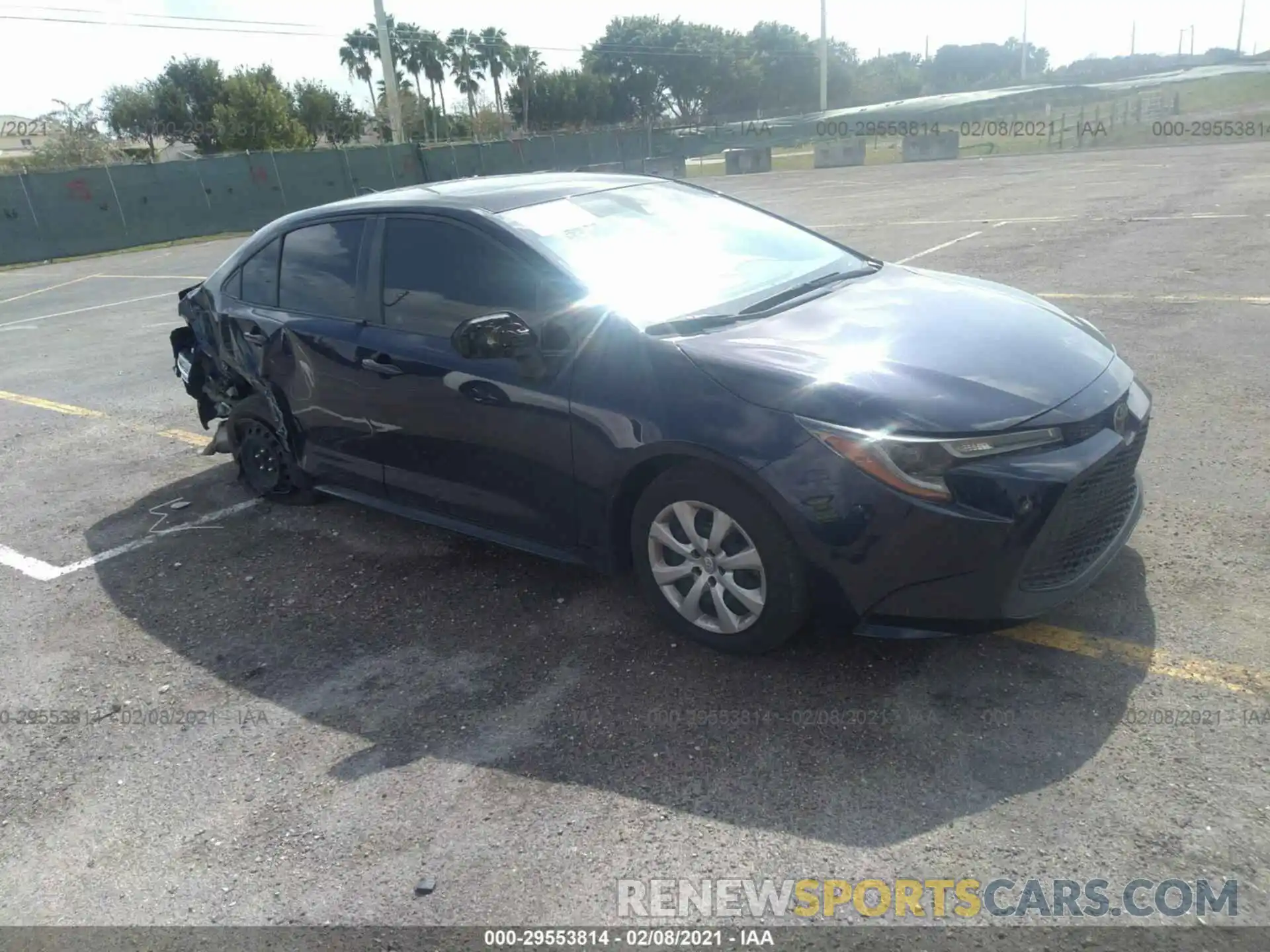 1 Photograph of a damaged car JTDEPRAE9LJ038700 TOYOTA COROLLA 2020