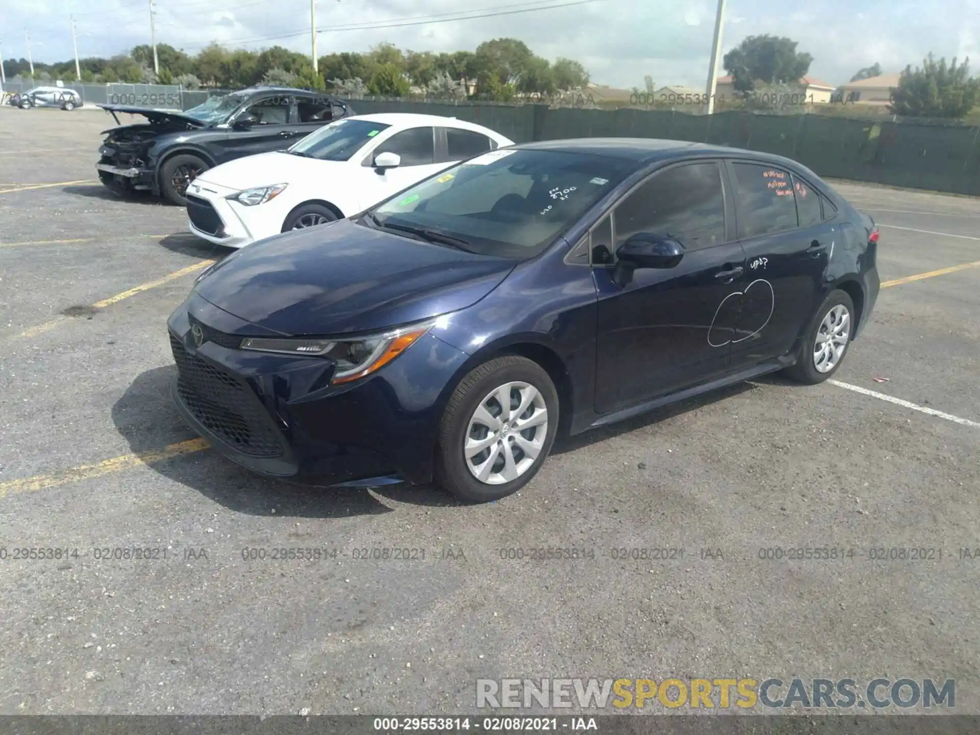 2 Photograph of a damaged car JTDEPRAE9LJ038700 TOYOTA COROLLA 2020