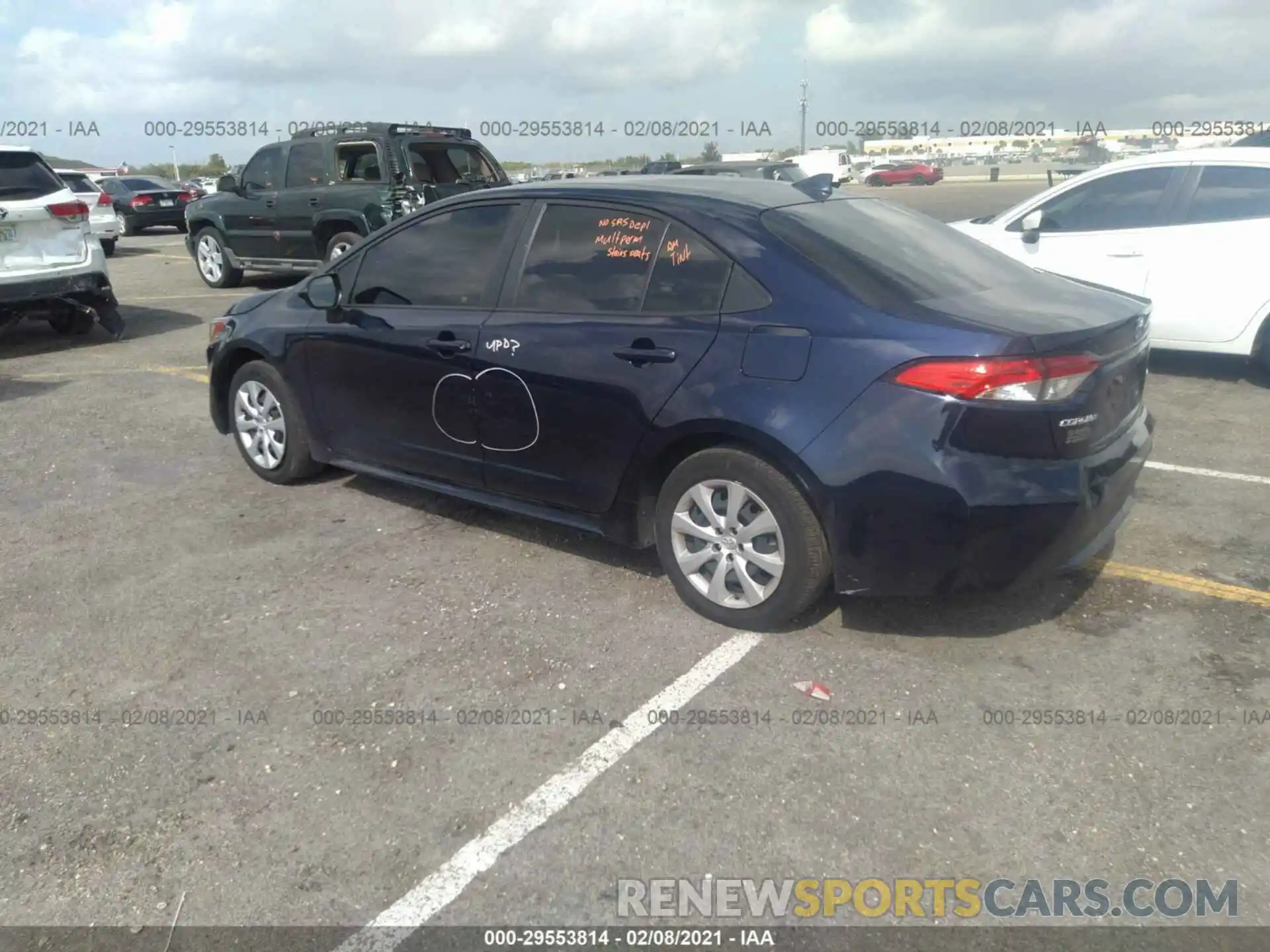 3 Photograph of a damaged car JTDEPRAE9LJ038700 TOYOTA COROLLA 2020