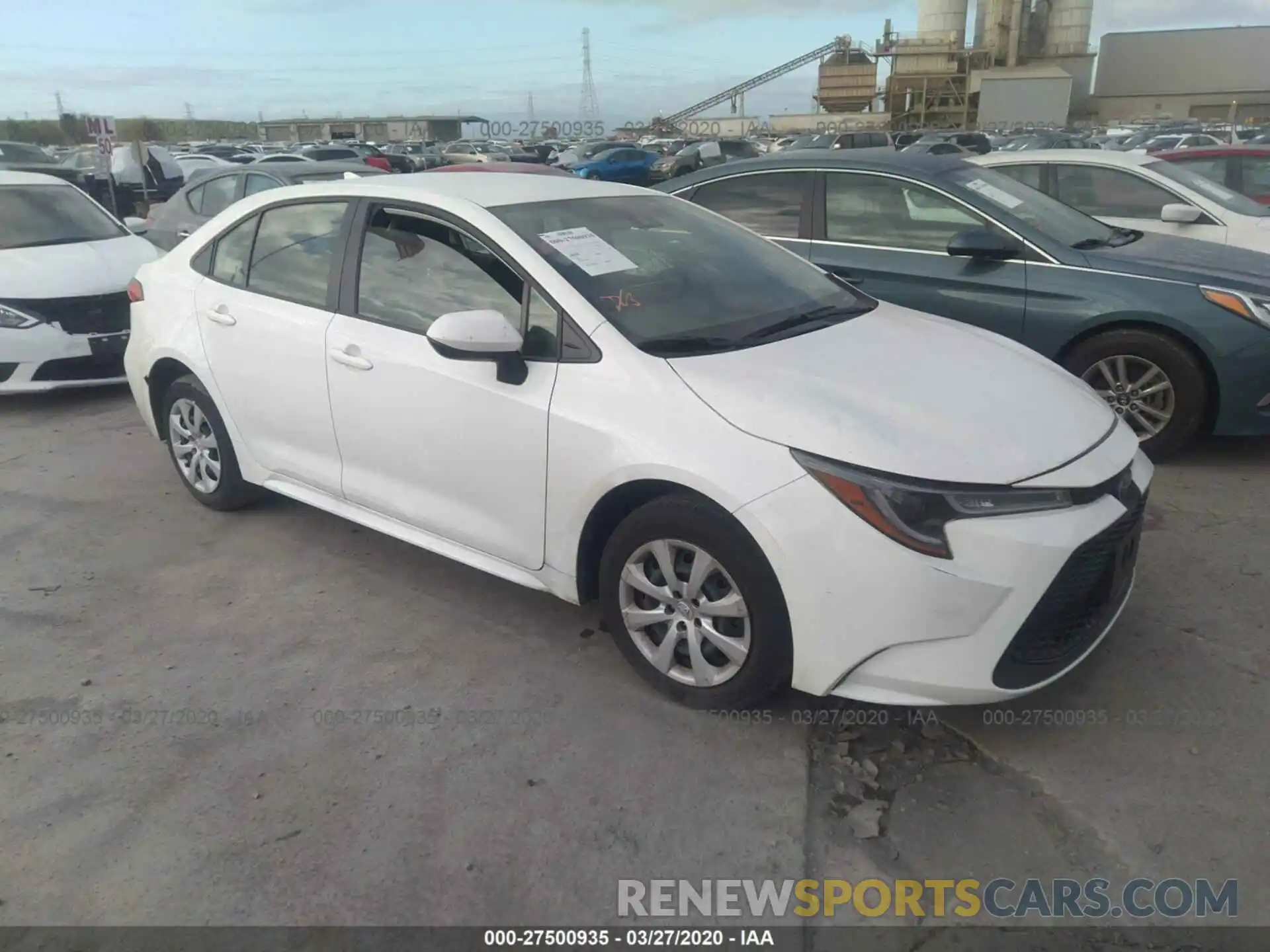 1 Photograph of a damaged car JTDEPRAE9LJ039071 TOYOTA COROLLA 2020