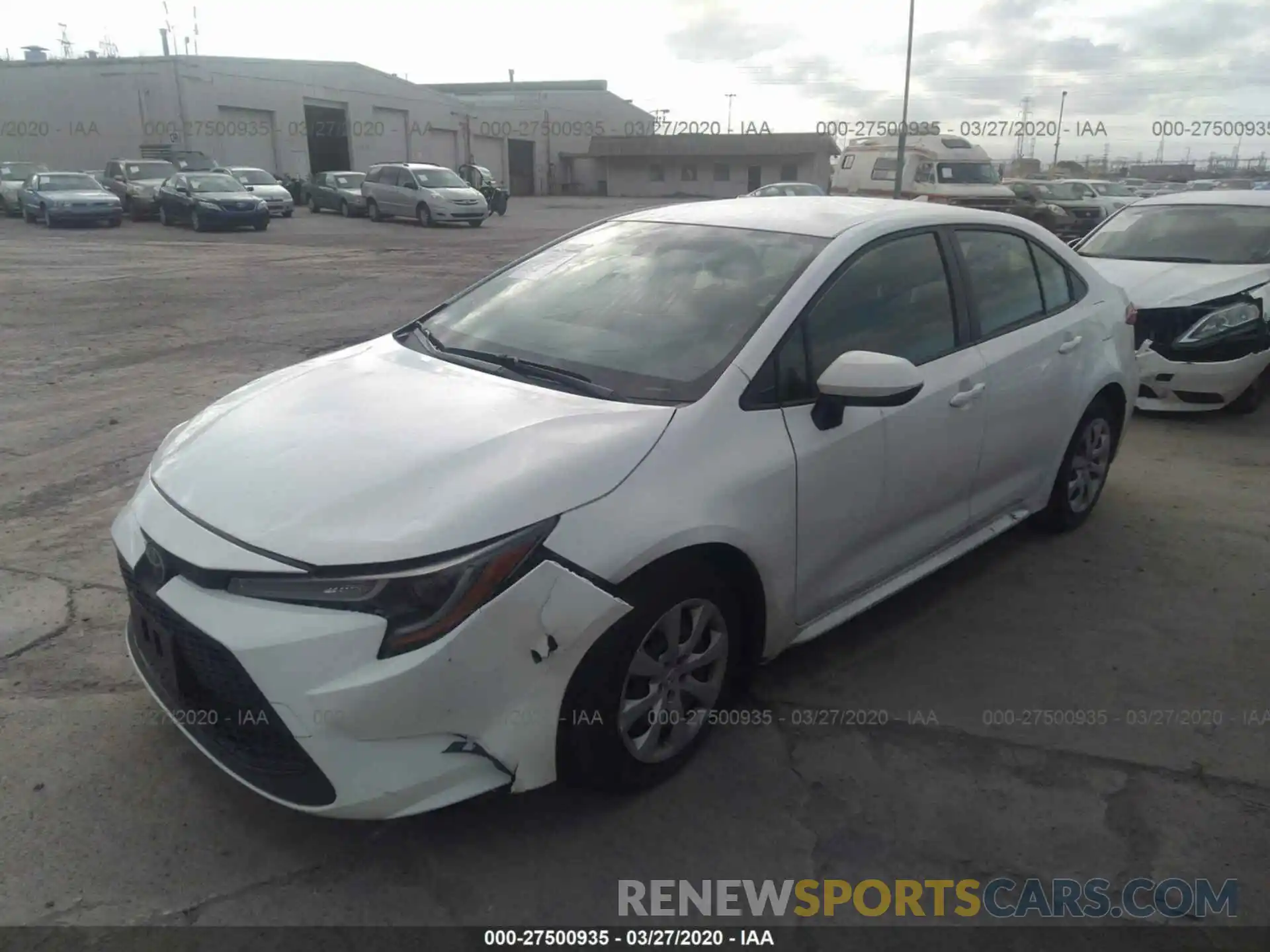 2 Photograph of a damaged car JTDEPRAE9LJ039071 TOYOTA COROLLA 2020