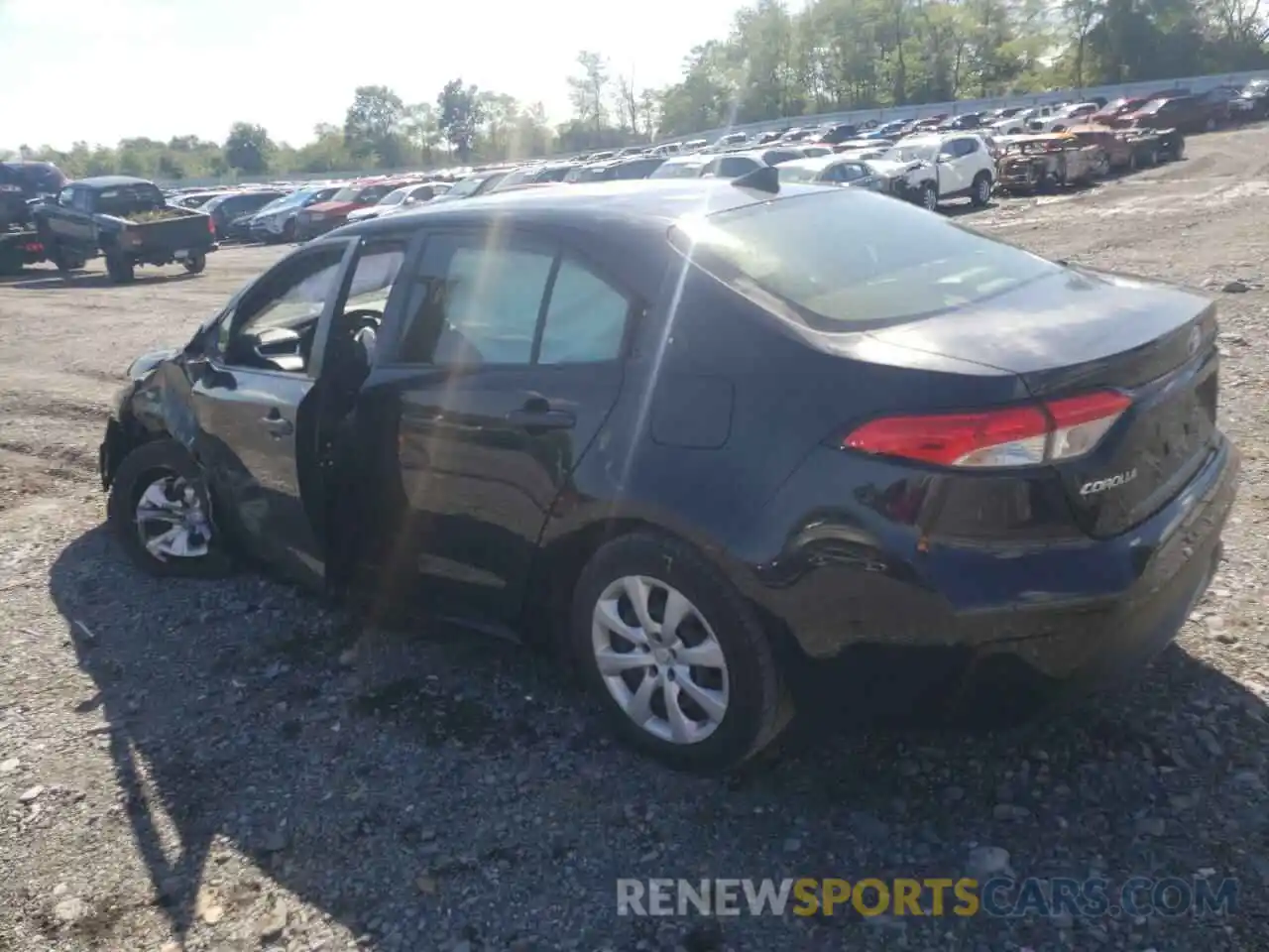 3 Photograph of a damaged car JTDEPRAE9LJ039197 TOYOTA COROLLA 2020