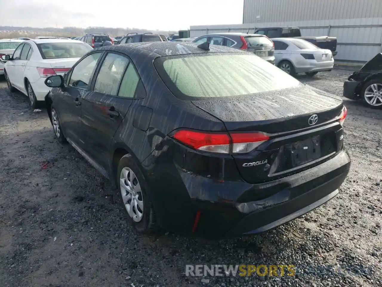 3 Photograph of a damaged car JTDEPRAE9LJ039541 TOYOTA COROLLA 2020