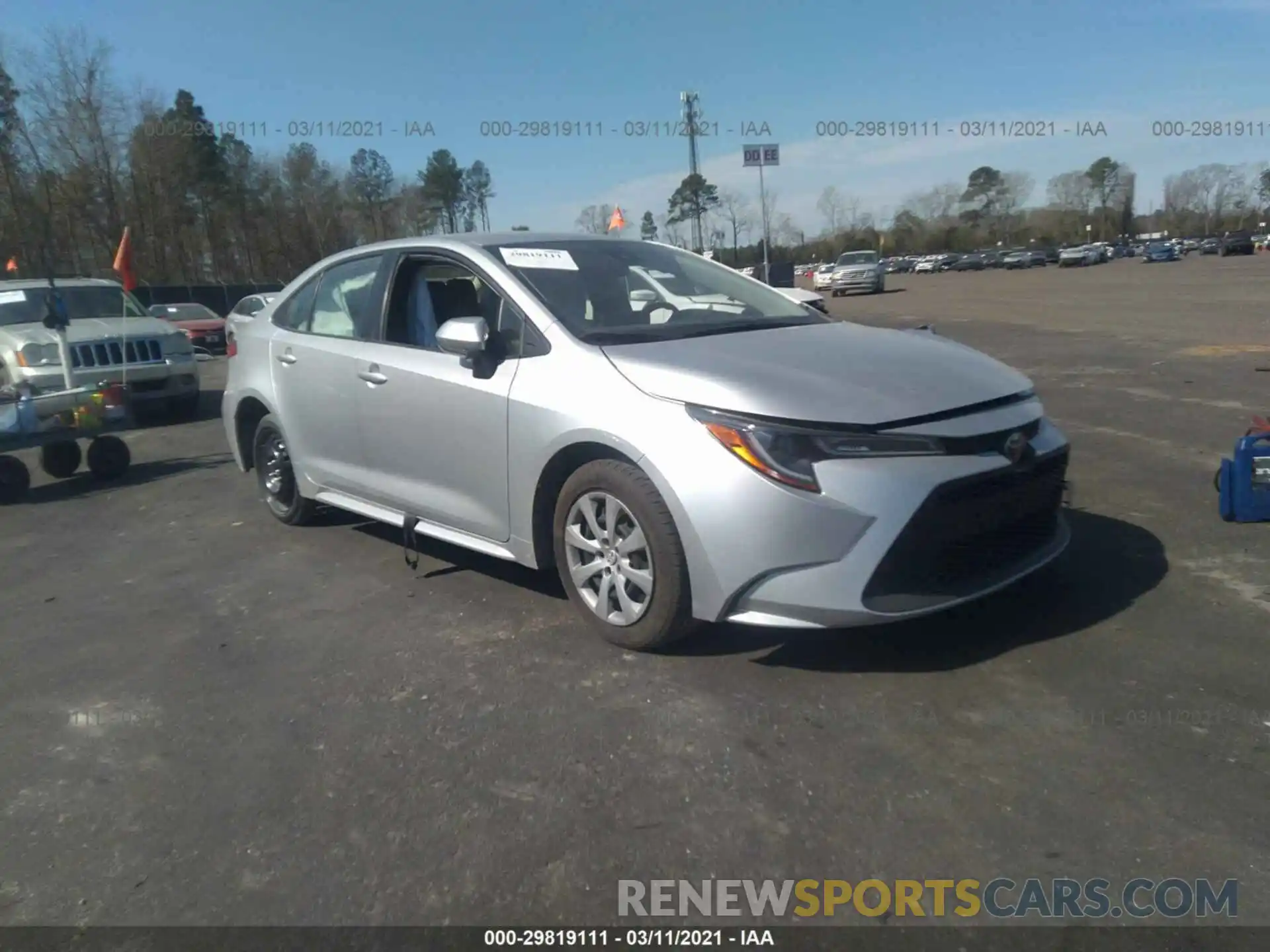 1 Photograph of a damaged car JTDEPRAE9LJ039622 TOYOTA COROLLA 2020