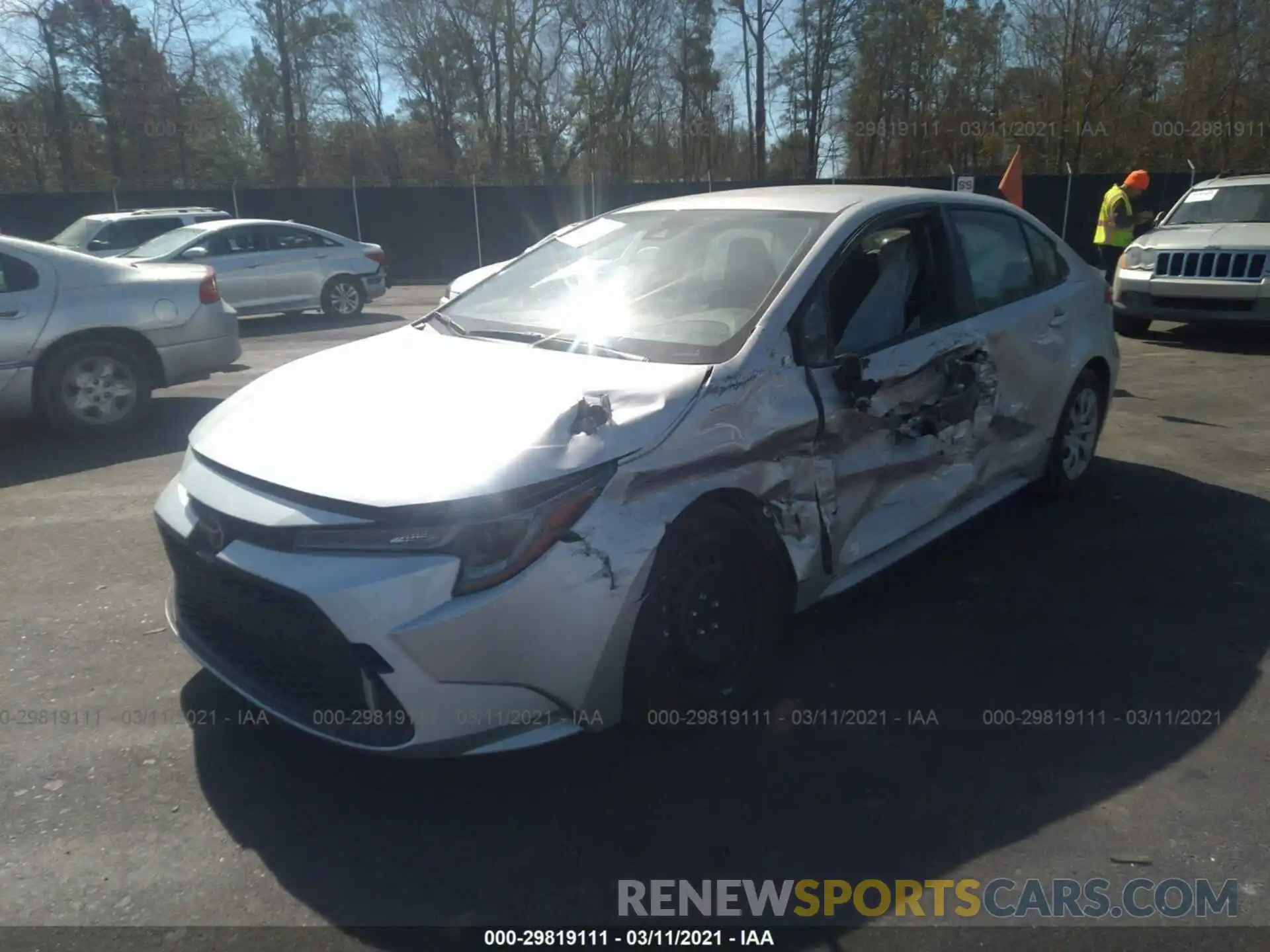 2 Photograph of a damaged car JTDEPRAE9LJ039622 TOYOTA COROLLA 2020