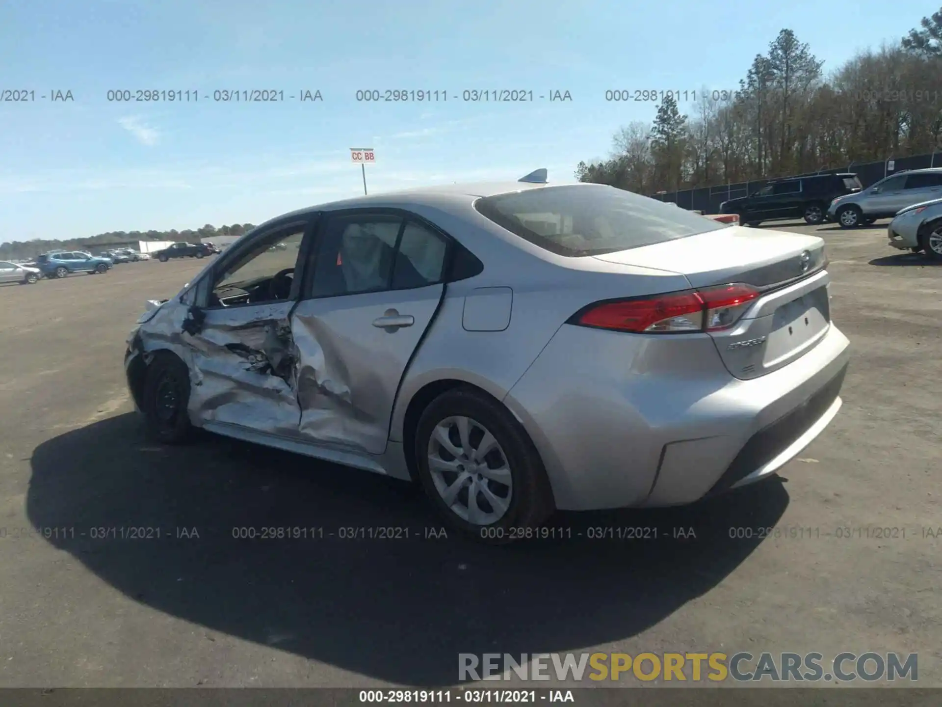 3 Photograph of a damaged car JTDEPRAE9LJ039622 TOYOTA COROLLA 2020