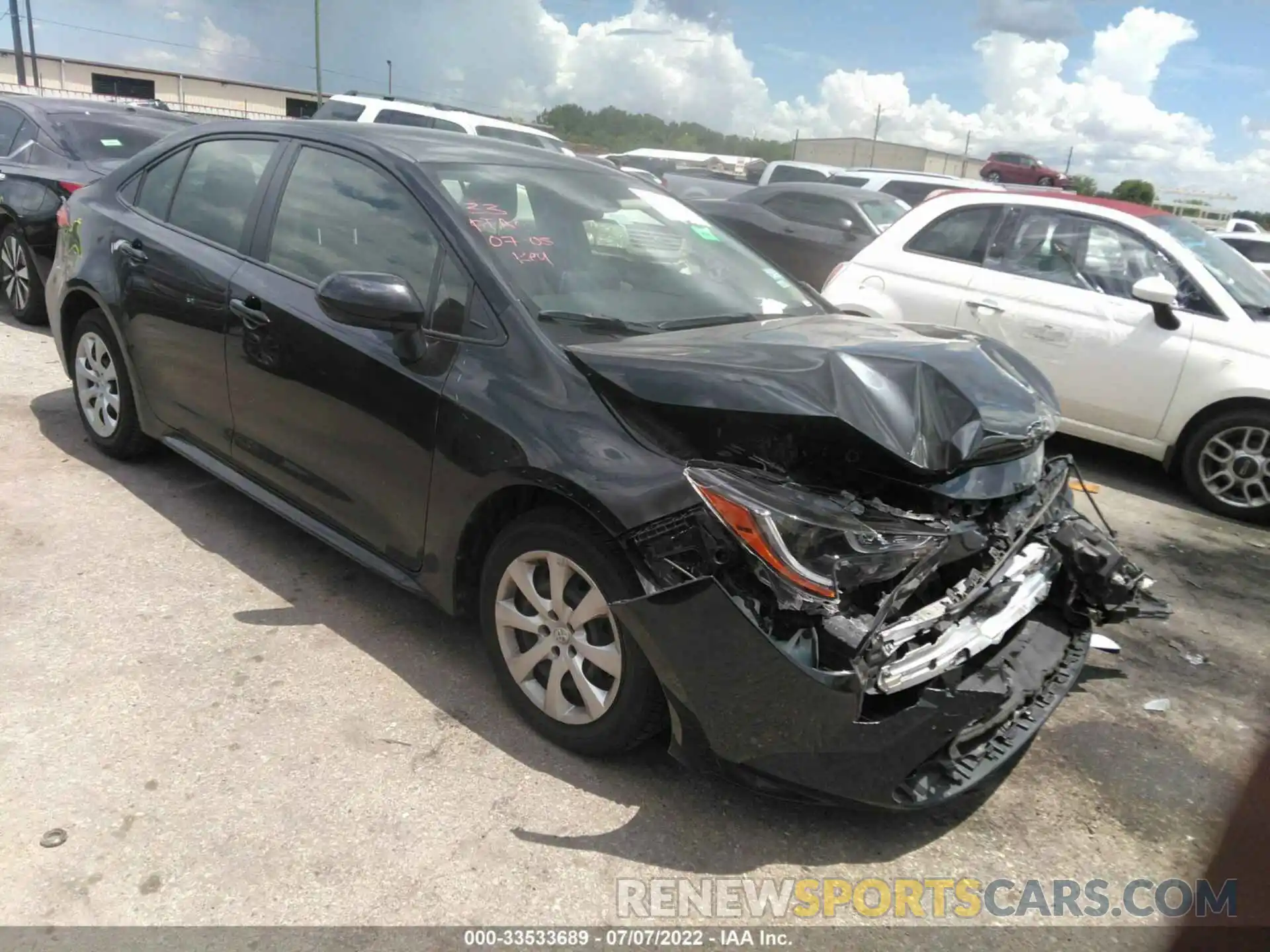 1 Photograph of a damaged car JTDEPRAE9LJ040009 TOYOTA COROLLA 2020