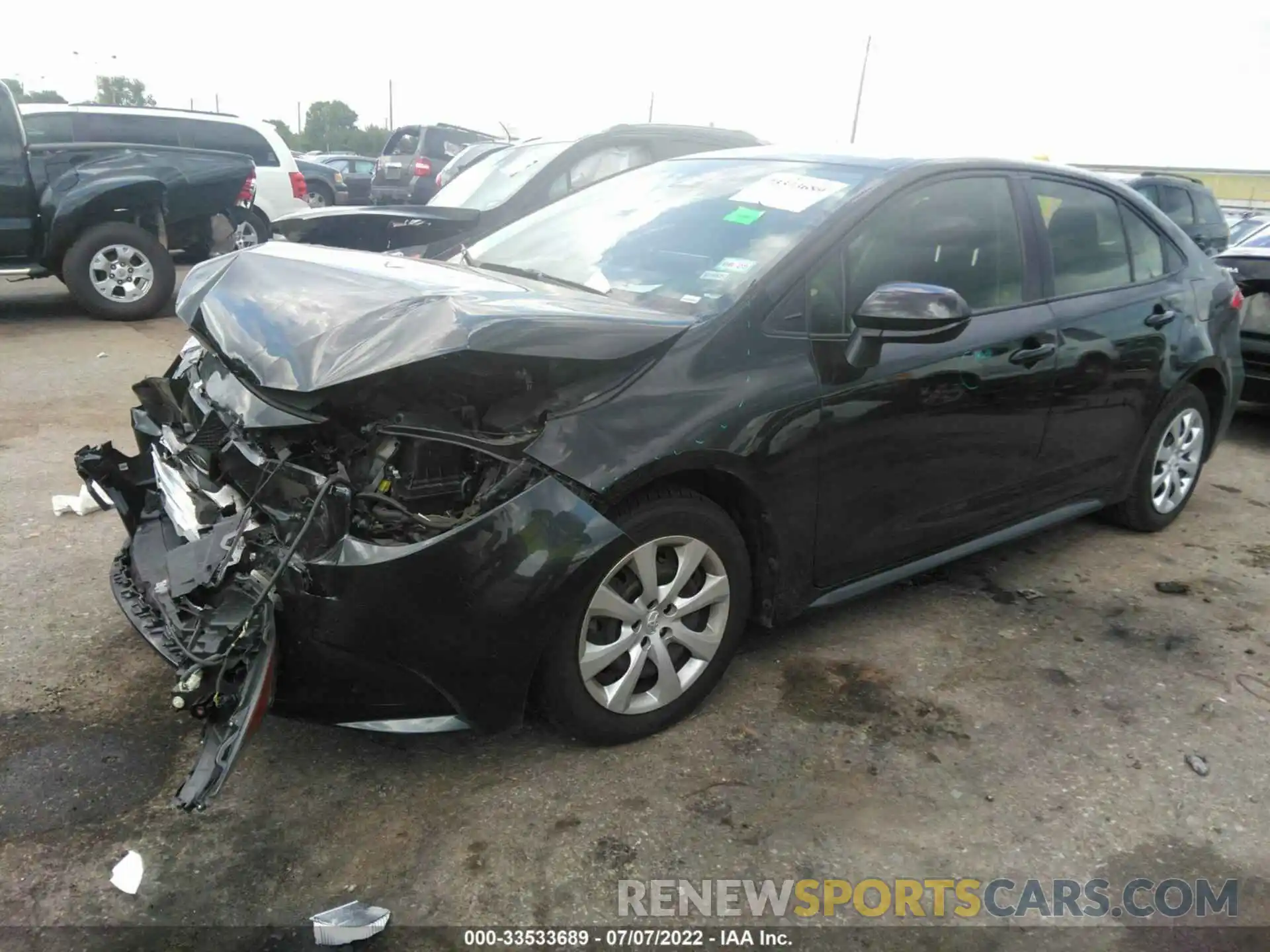 2 Photograph of a damaged car JTDEPRAE9LJ040009 TOYOTA COROLLA 2020