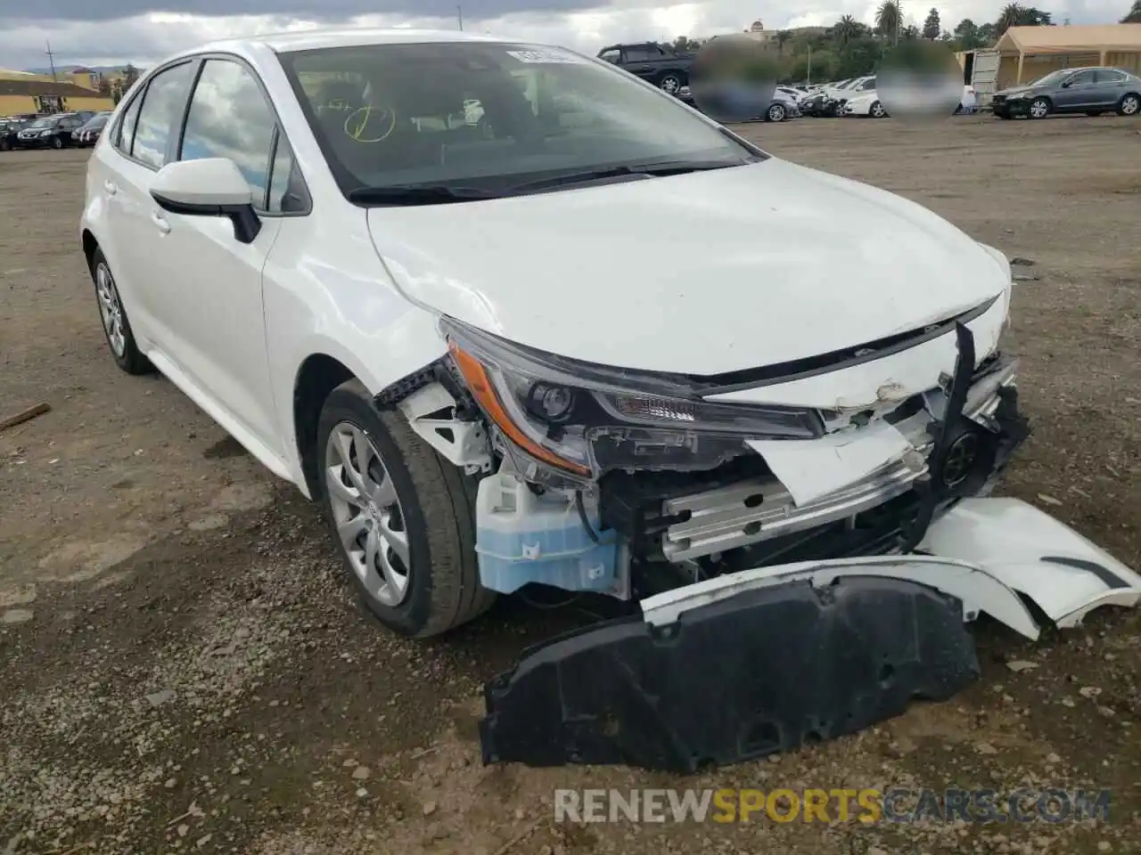 1 Photograph of a damaged car JTDEPRAE9LJ040012 TOYOTA COROLLA 2020